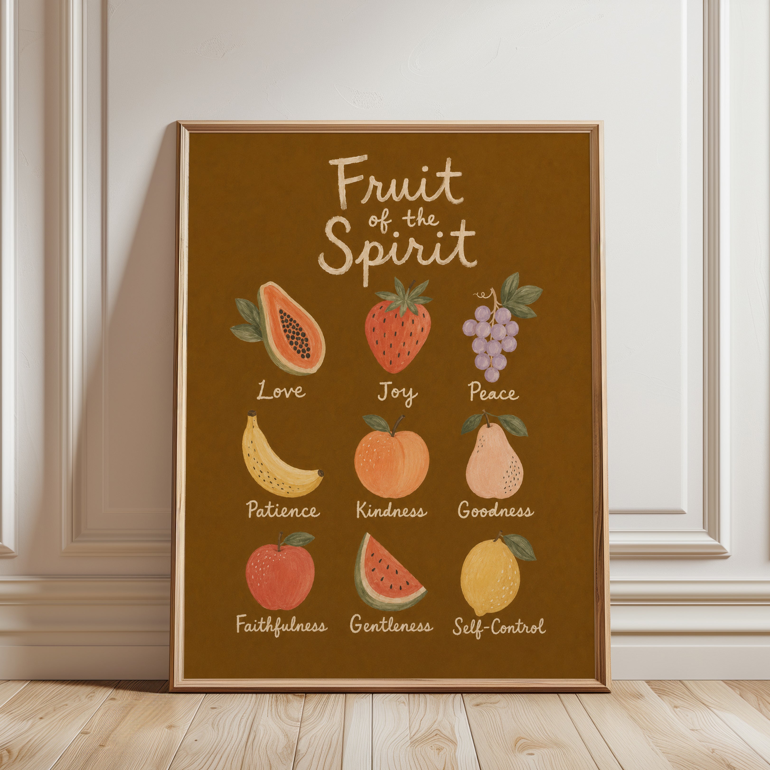 Fruit of the Spirit Wall Art - framed detail