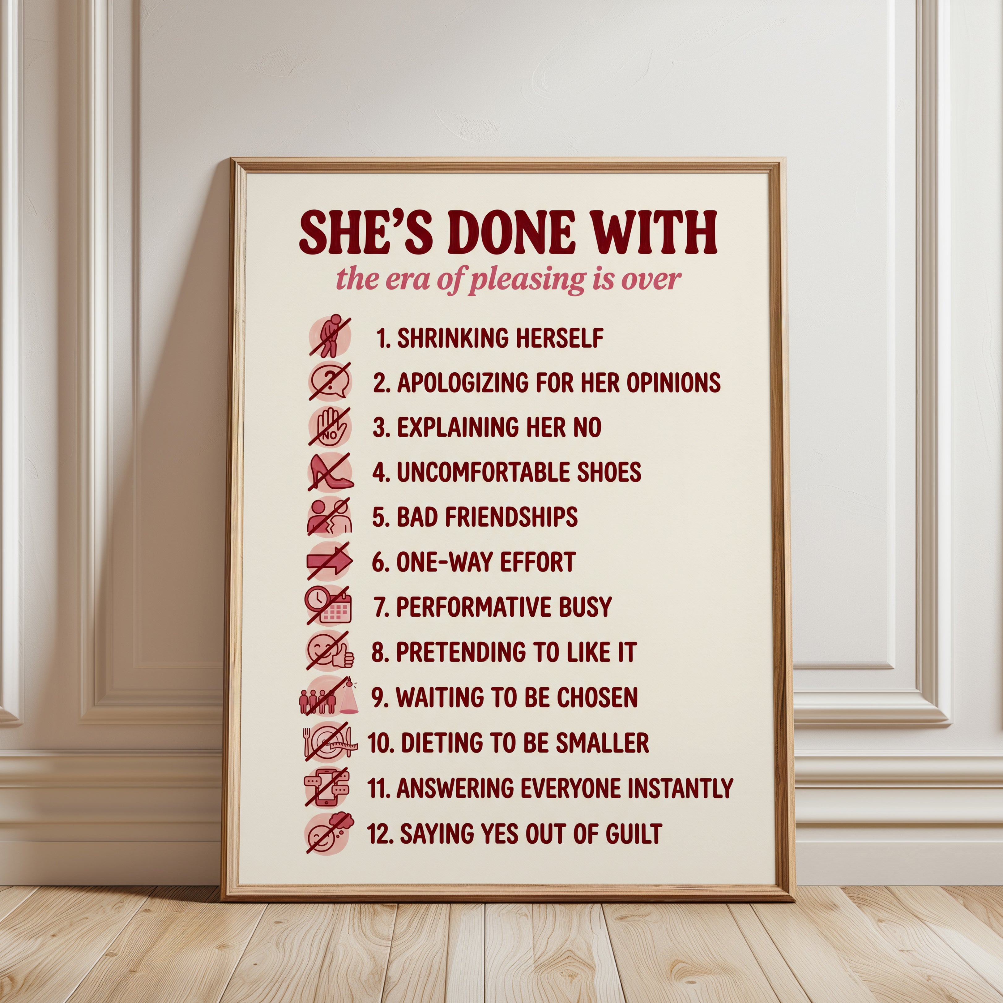 Feminist Art Print - framed detail