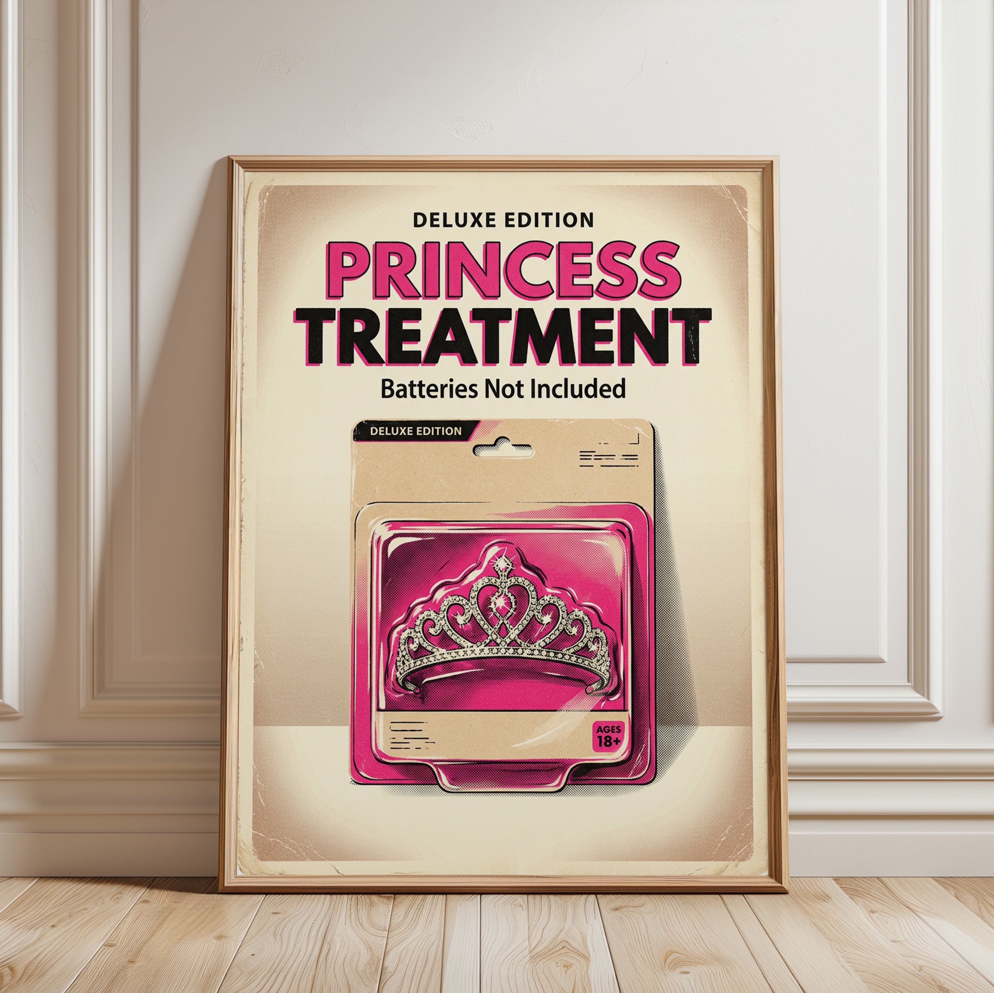 Princess Treatment Poster: Retro Toy Package Pop Art - framed detail
