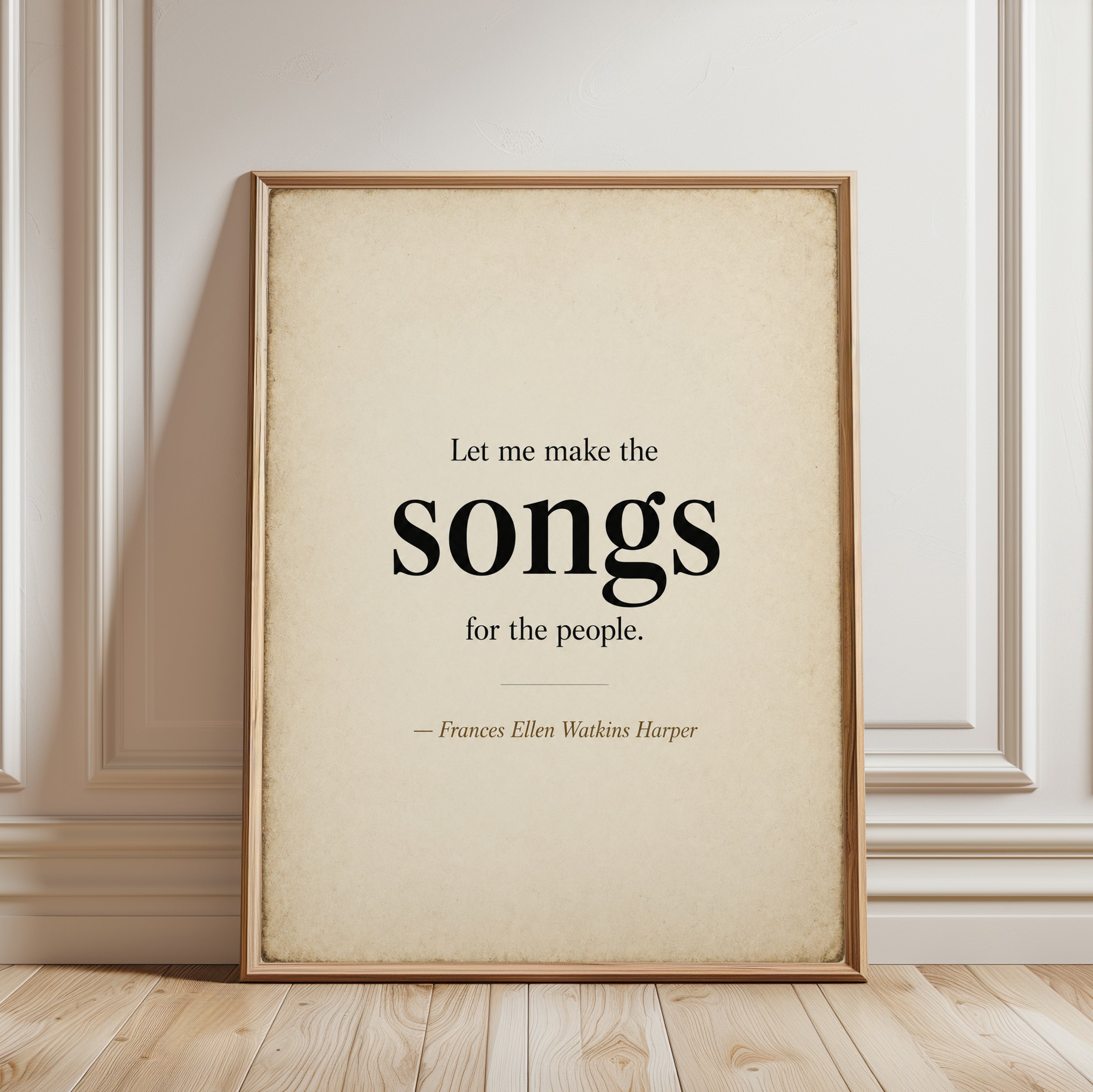 Literary Quote Print - framed detail