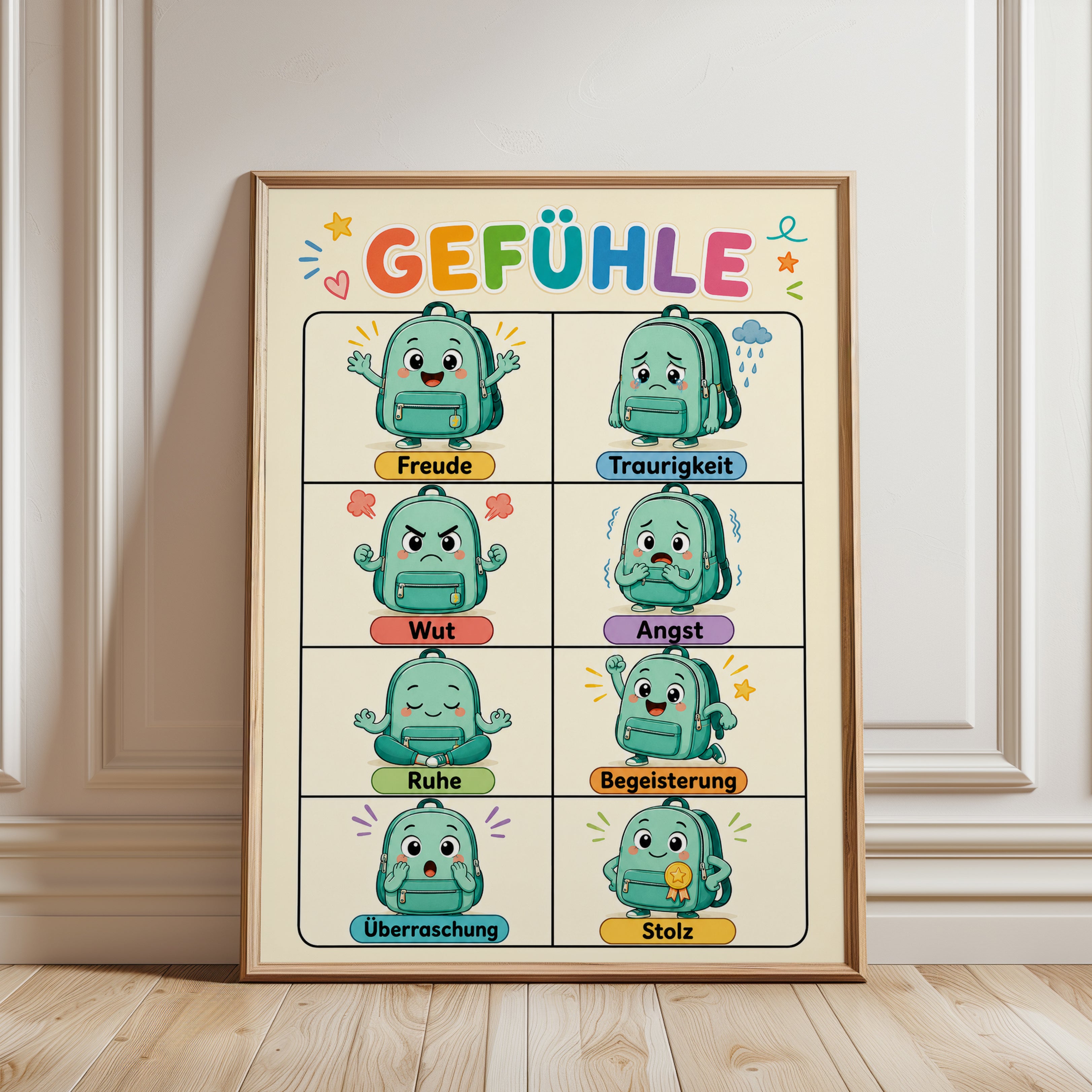 German Feelings Poster - framed detail