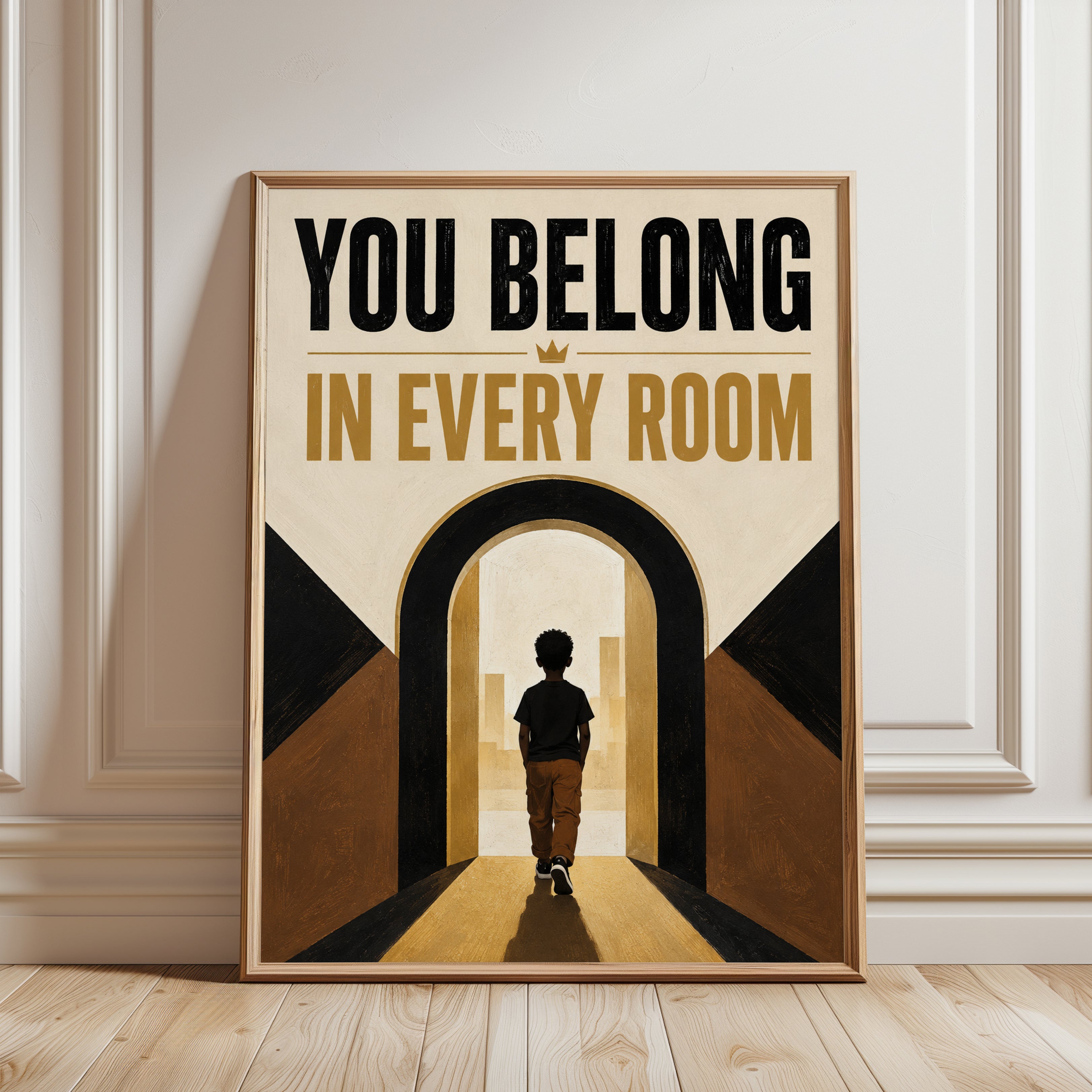 You Belong Wall Art – Motivational Print - framed detail