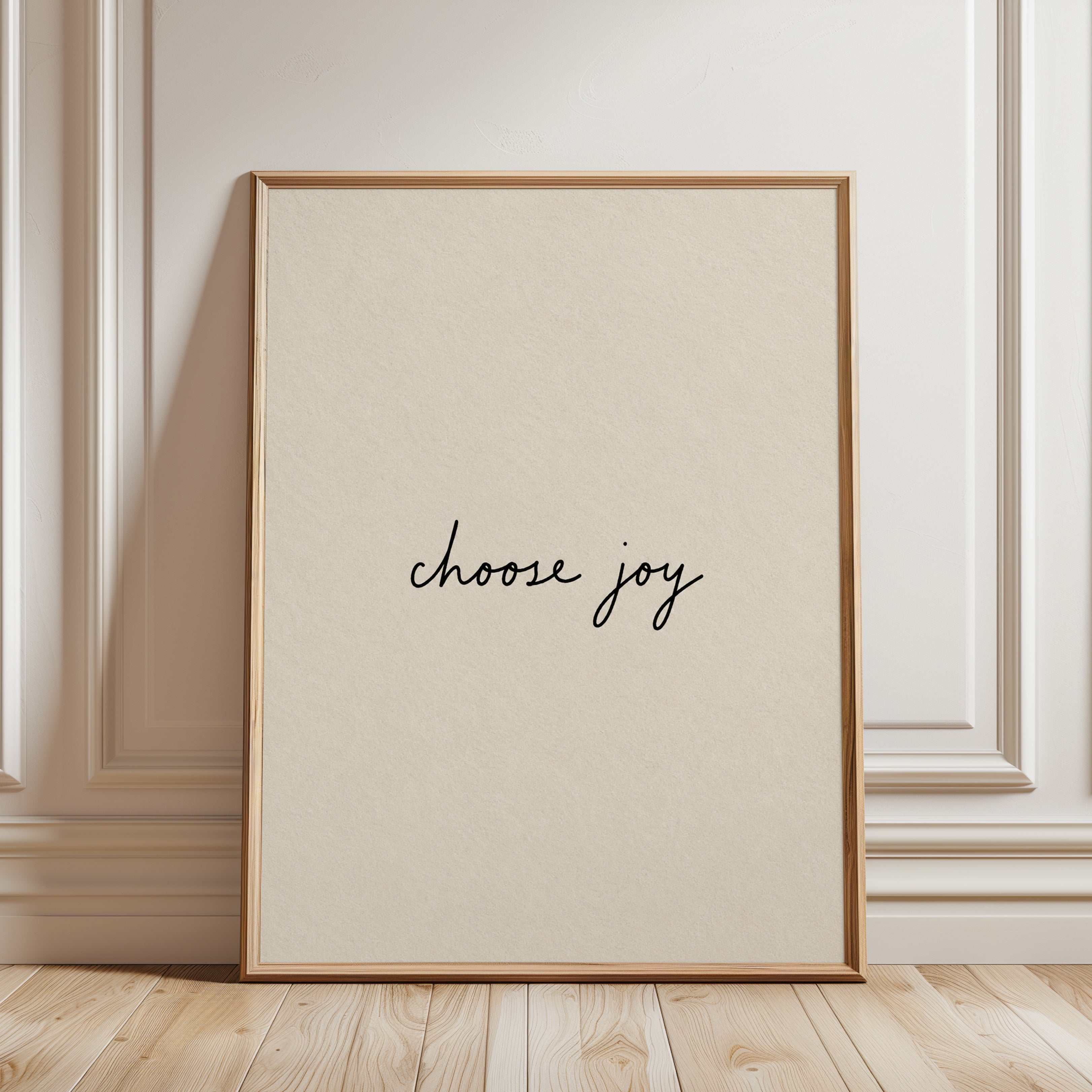 Choose Joy Motivational Print - framed detail