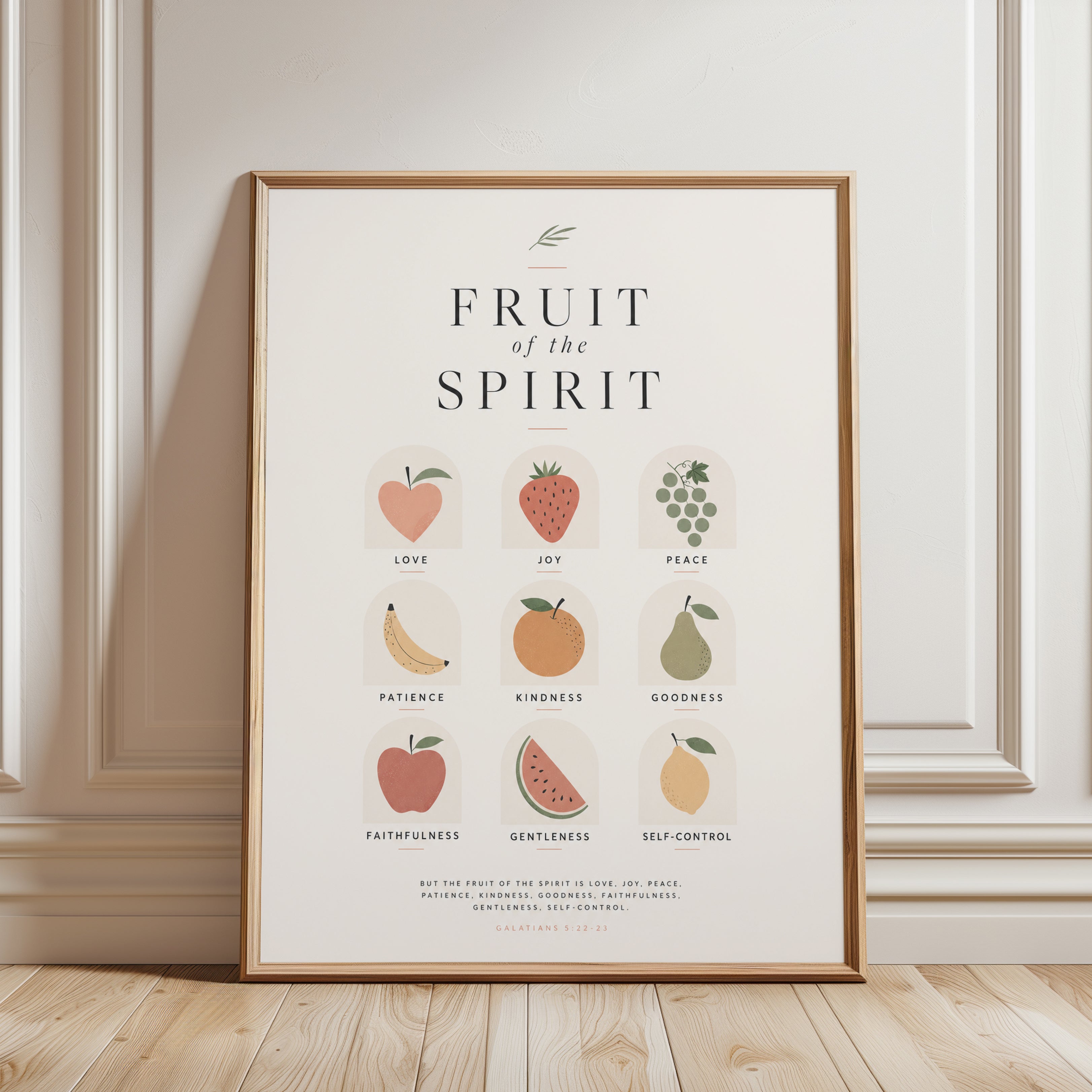 Fruit of the Spirit Wall Art - framed detail
