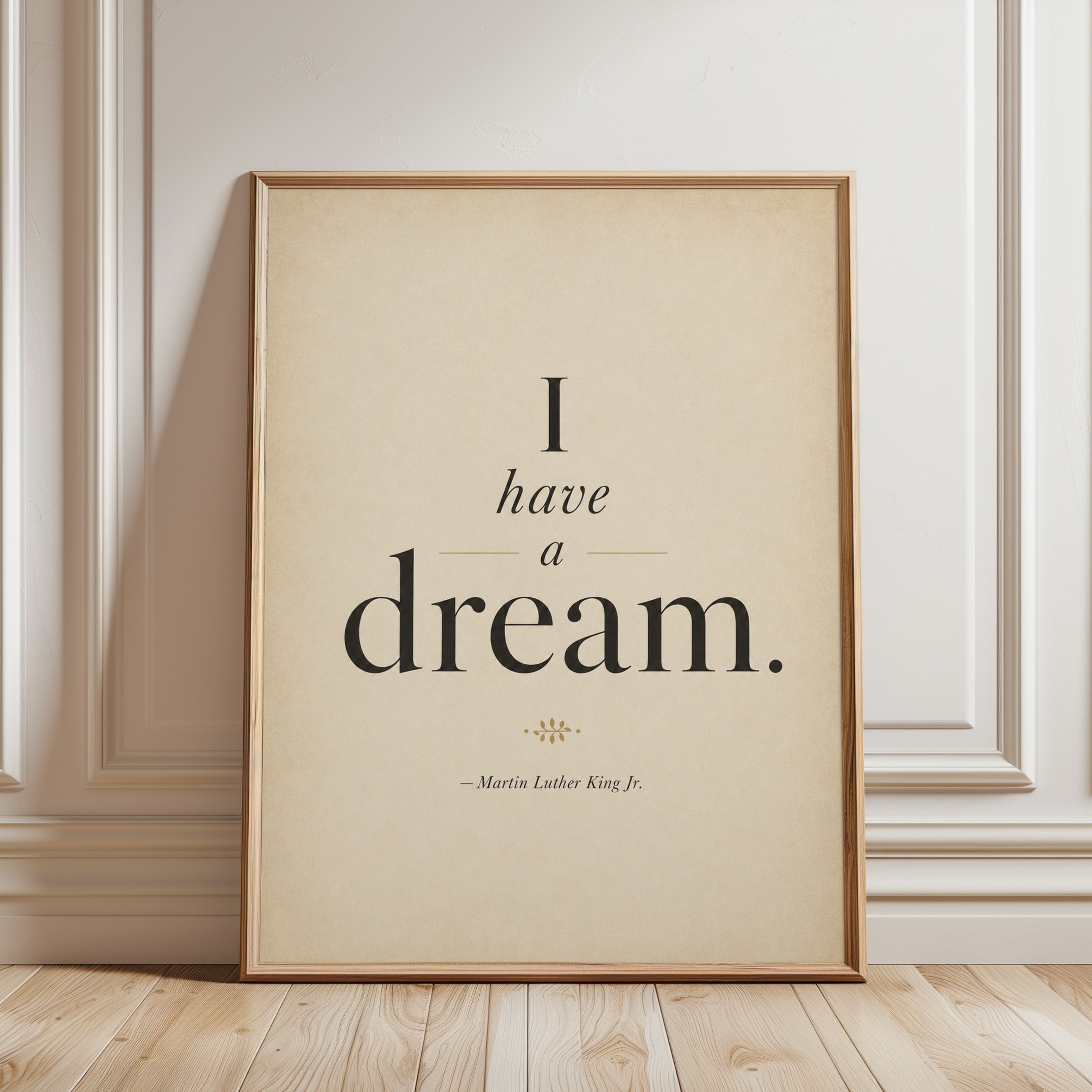 Motivational Quote Print - framed detail