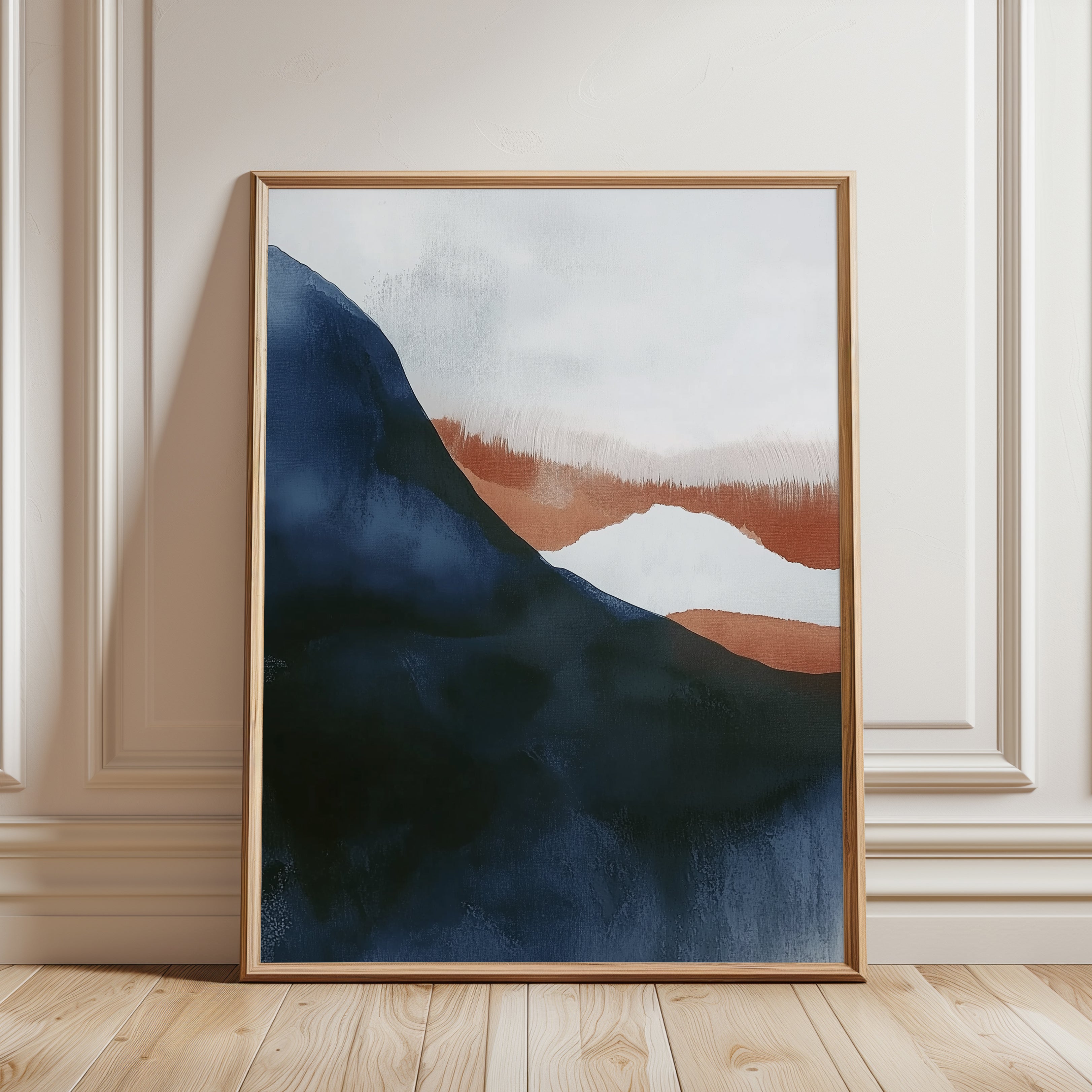 Abstract Landscape Print - framed detail