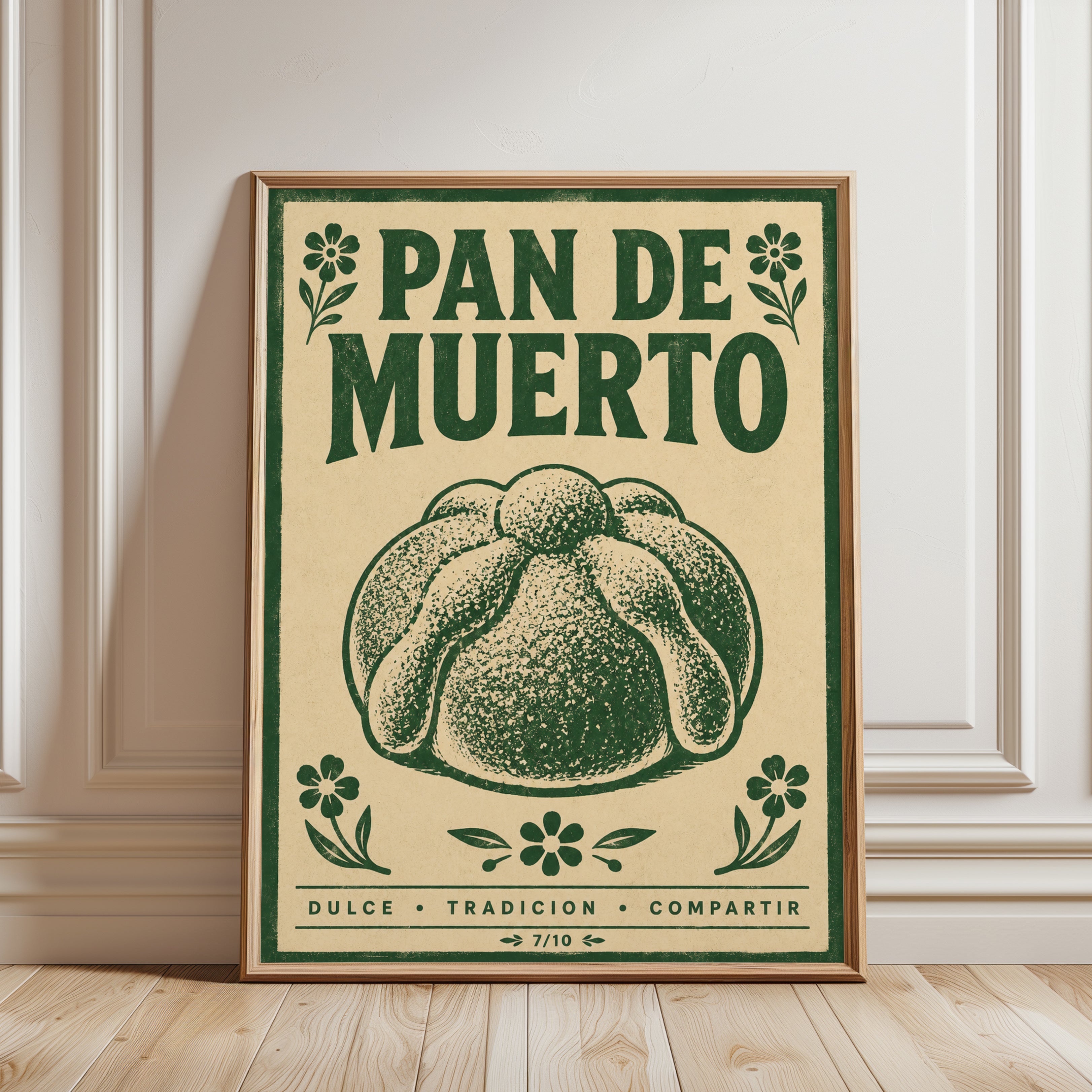 Mexican Folk Art Print - framed detail