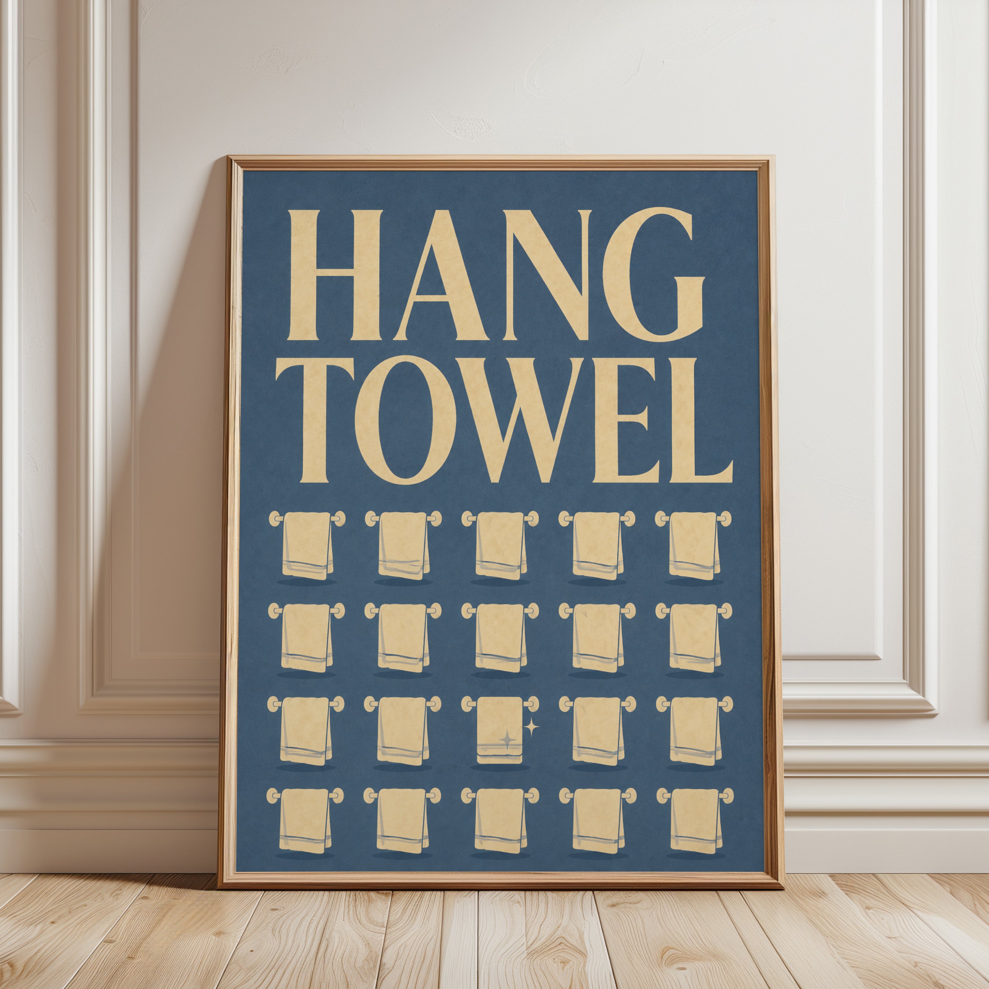 Hang Towel Wall Art - framed detail