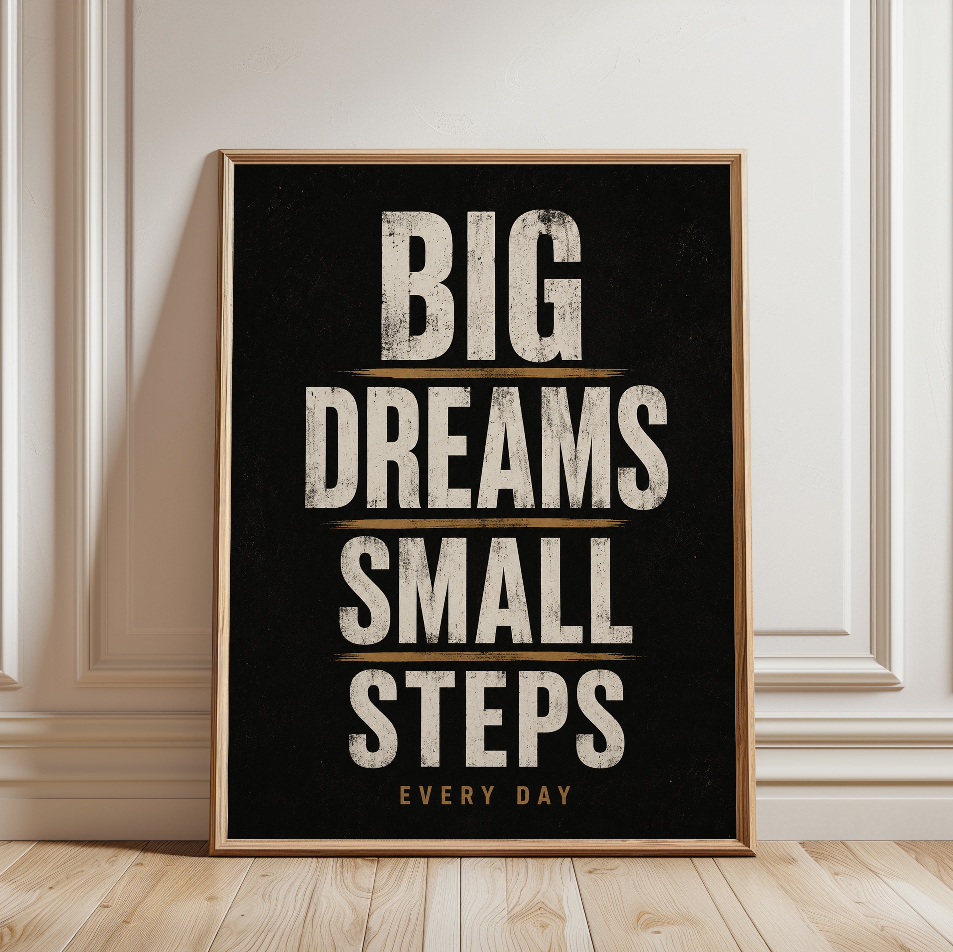 Motivational Wall Art - framed detail