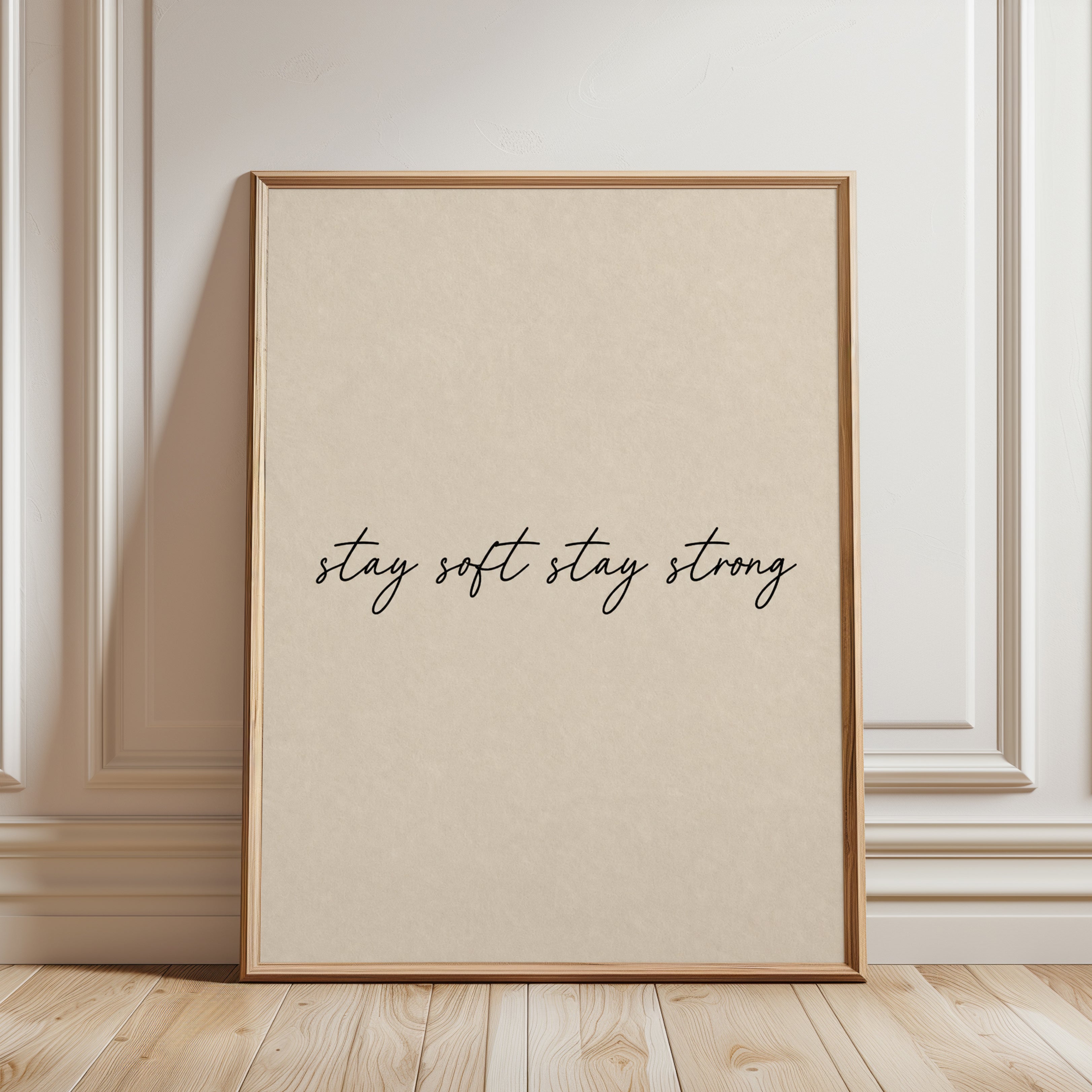 Inspirational Quote Print: Handwritten Script - framed detail