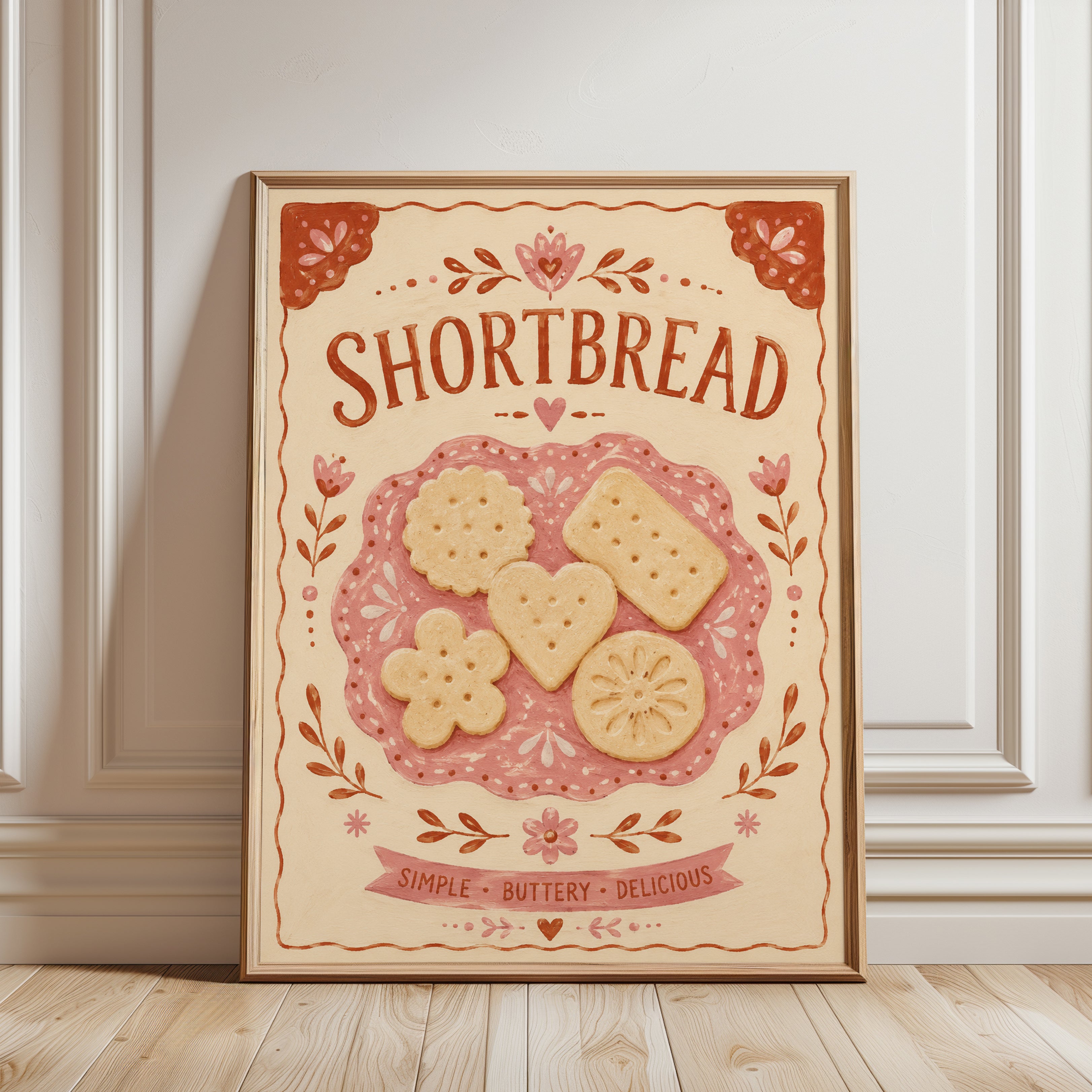 Shortbread Kitchen Print - framed detail