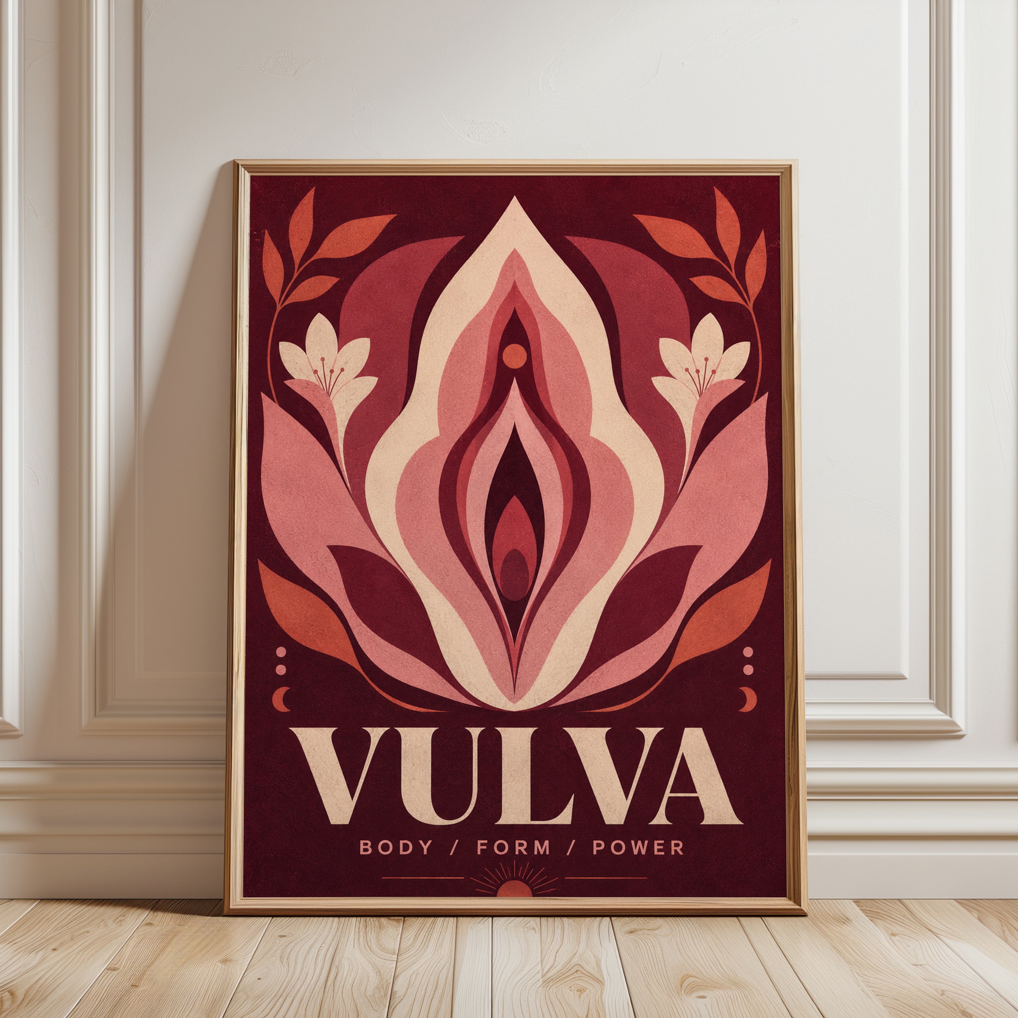 Feminist Wall Art – Feminine Empowerment Print - framed detail