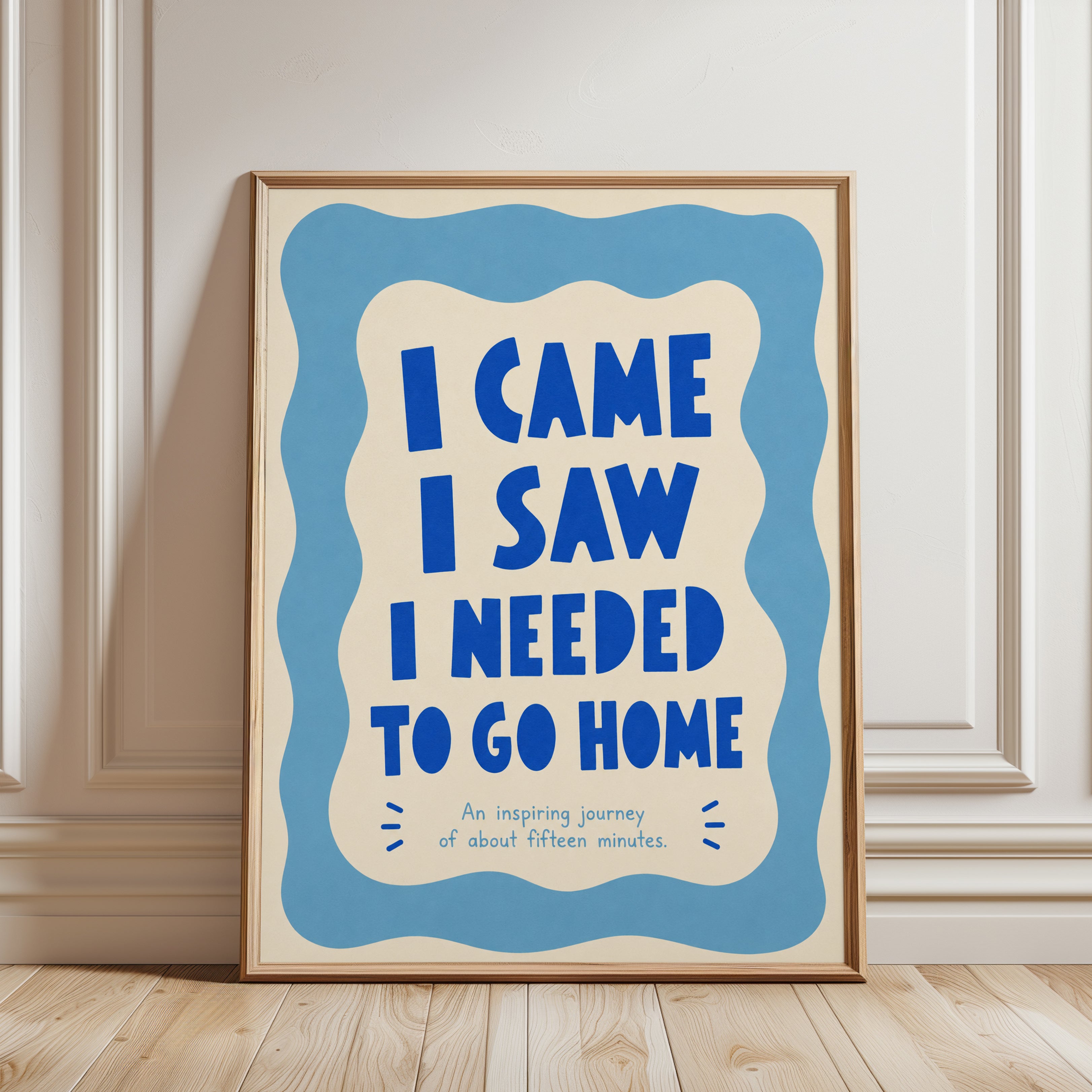 Introvert Quote Wall Art - framed detail