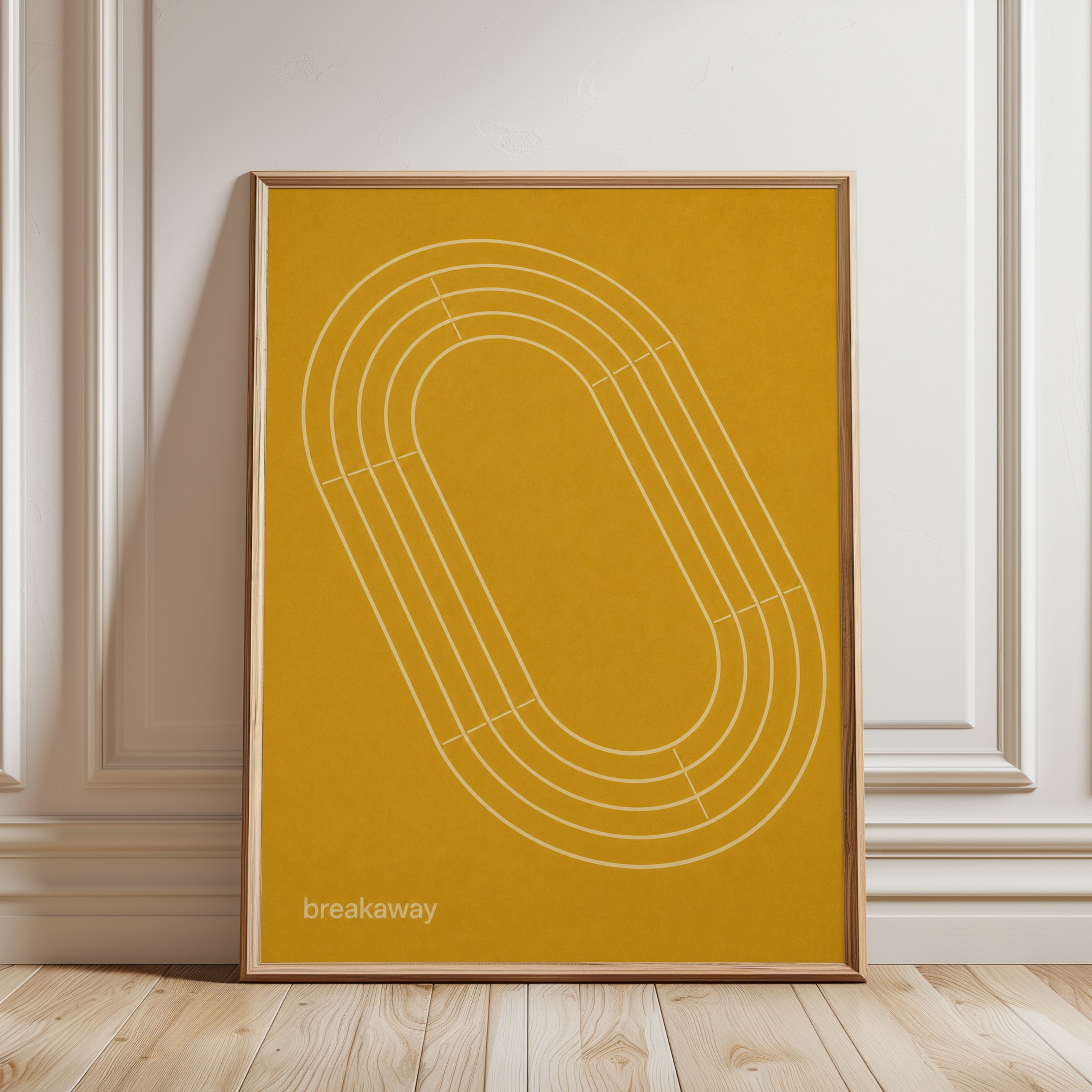 Minimalist Geometric Poster – Abstract Line Art - framed detail