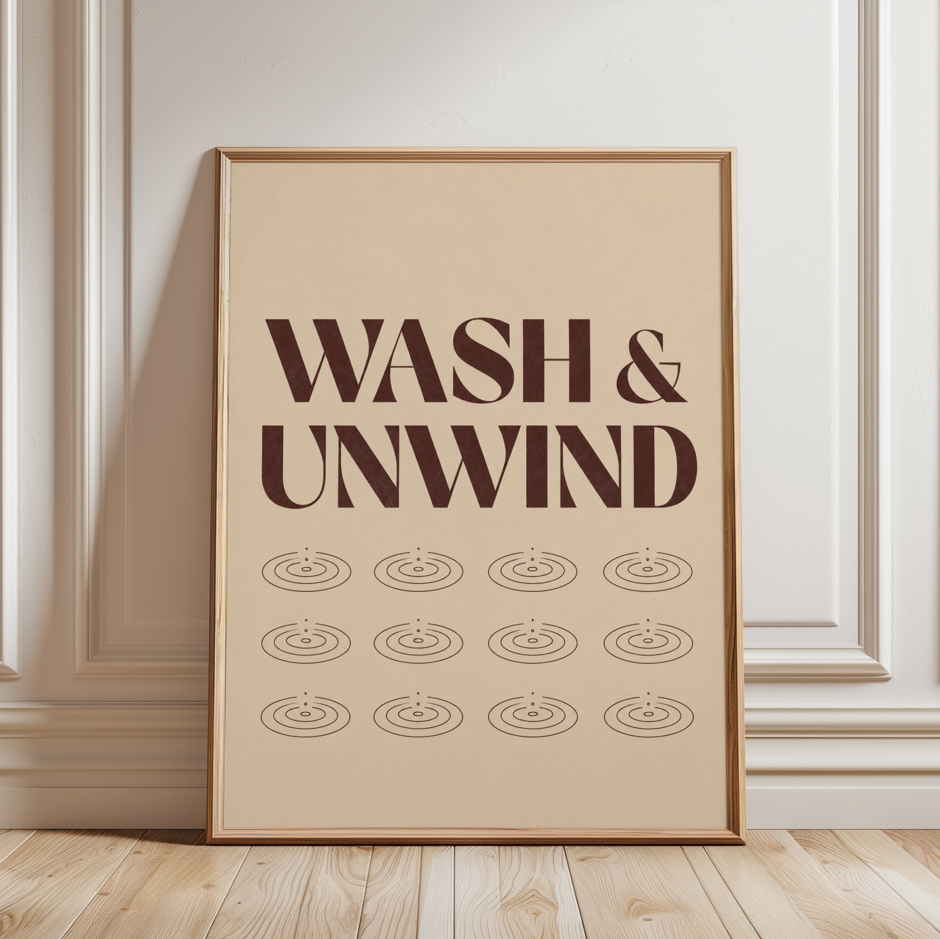 Retro Bathroom Wall Art - framed detail