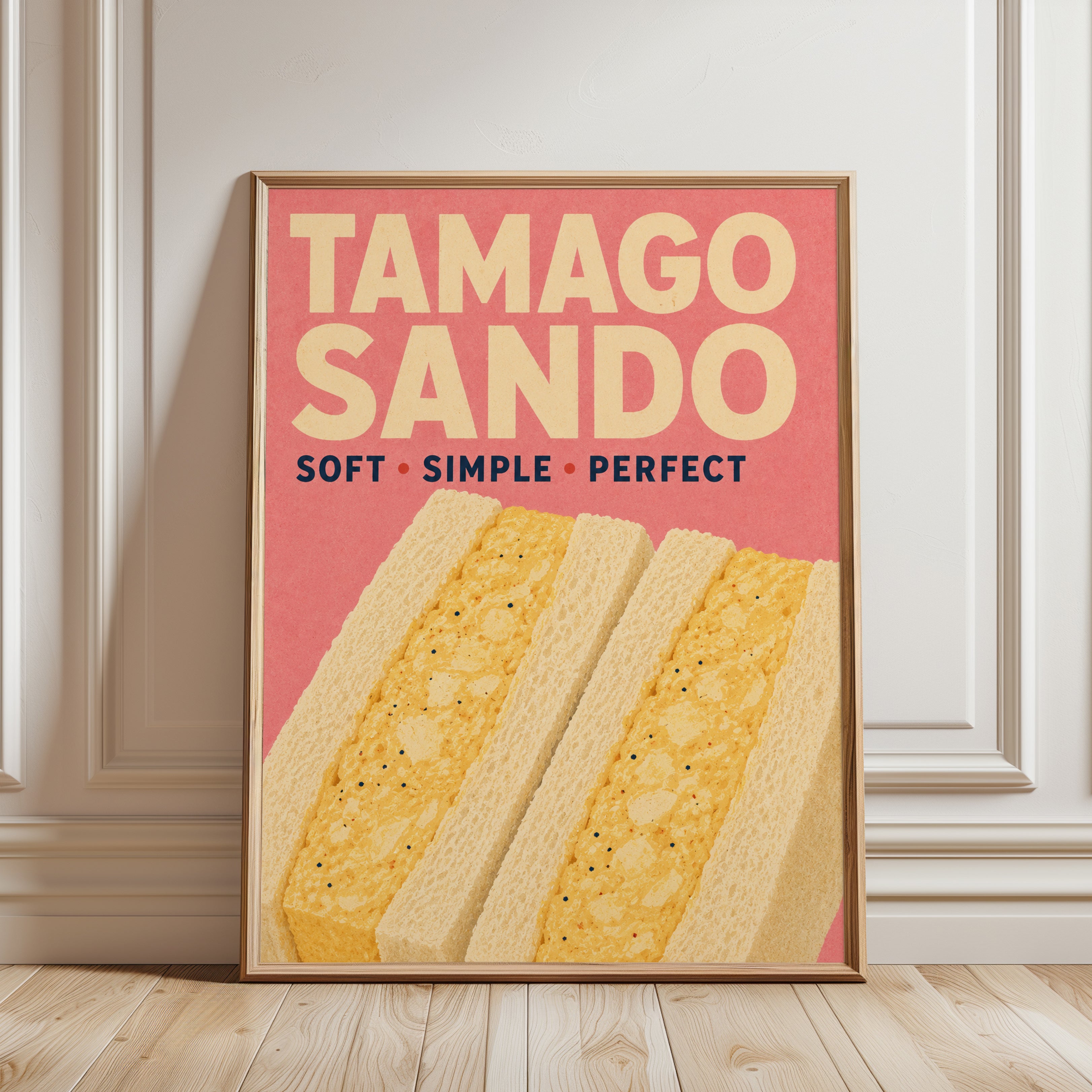Japanese Sandwich Poster - framed detail