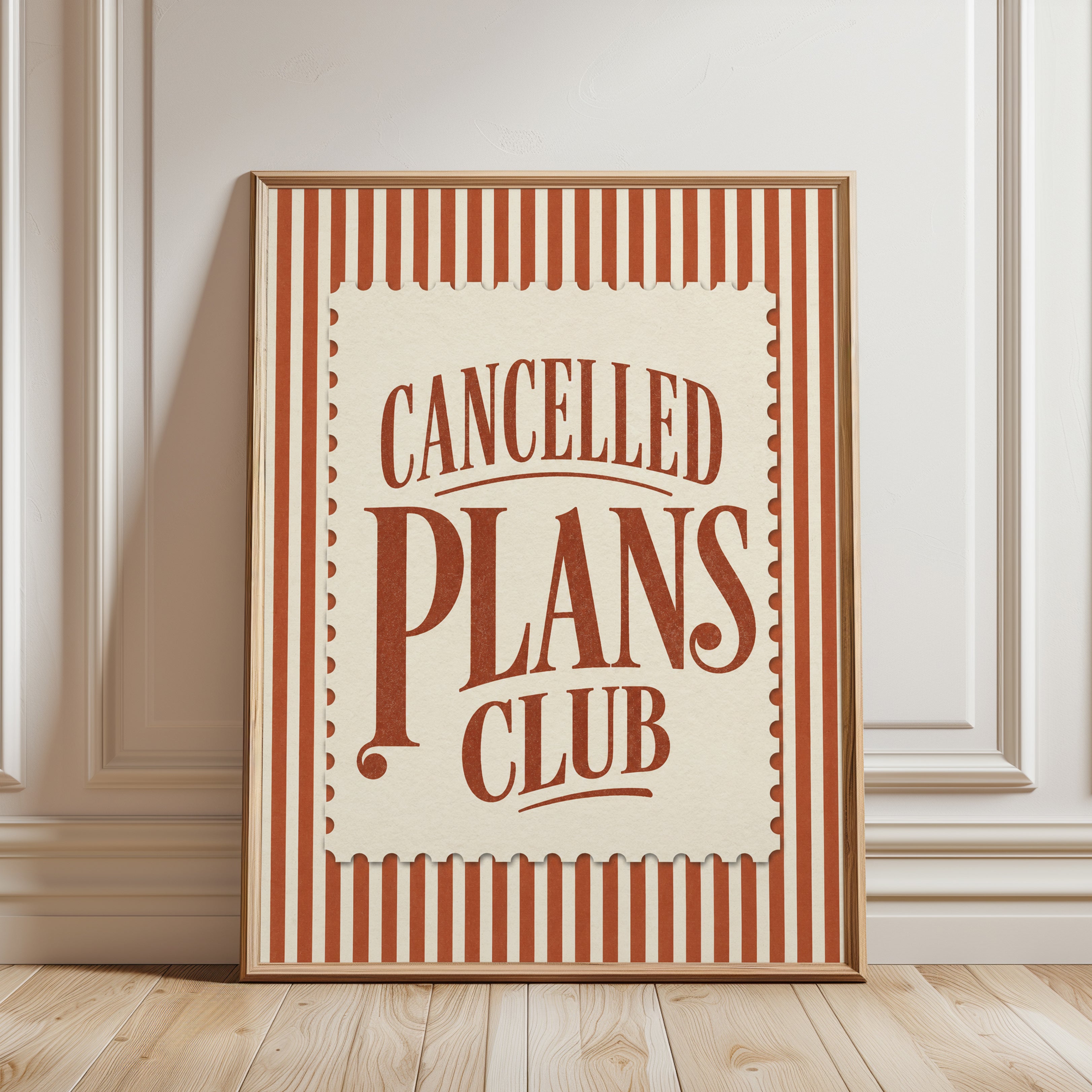 Cancelled Plans Print – Funny Wall Art - framed detail