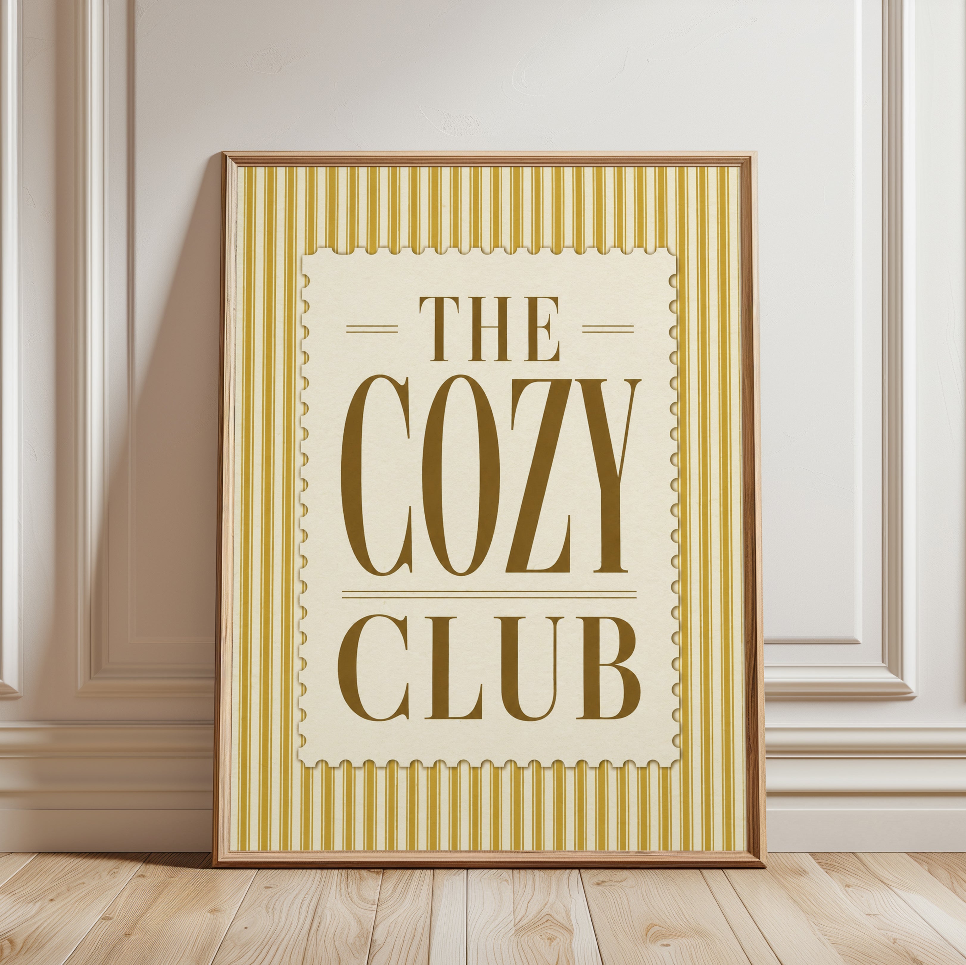 Cozy Typography Print – Warm Home Decor - framed detail