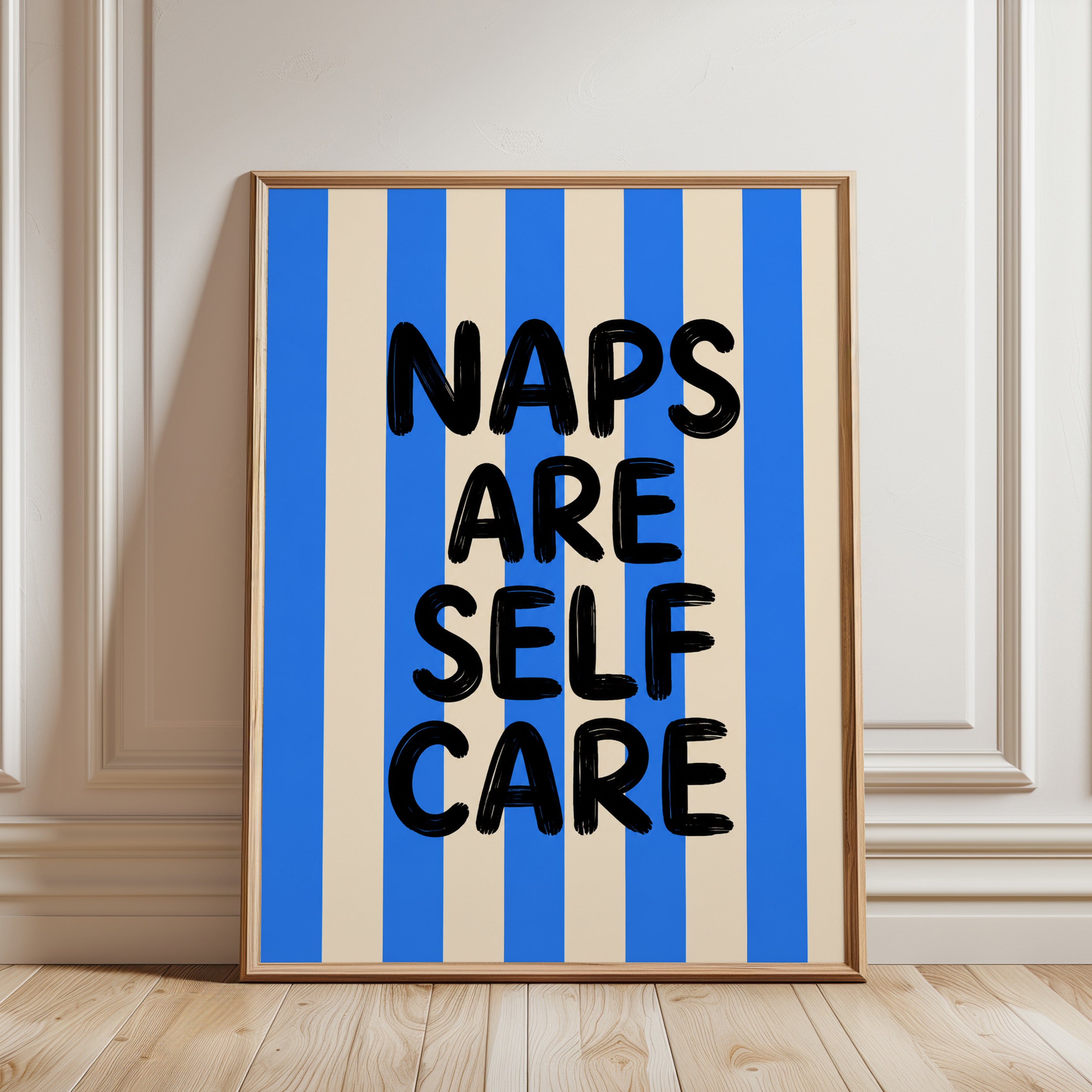 Naps Are Self Care Print - framed detail