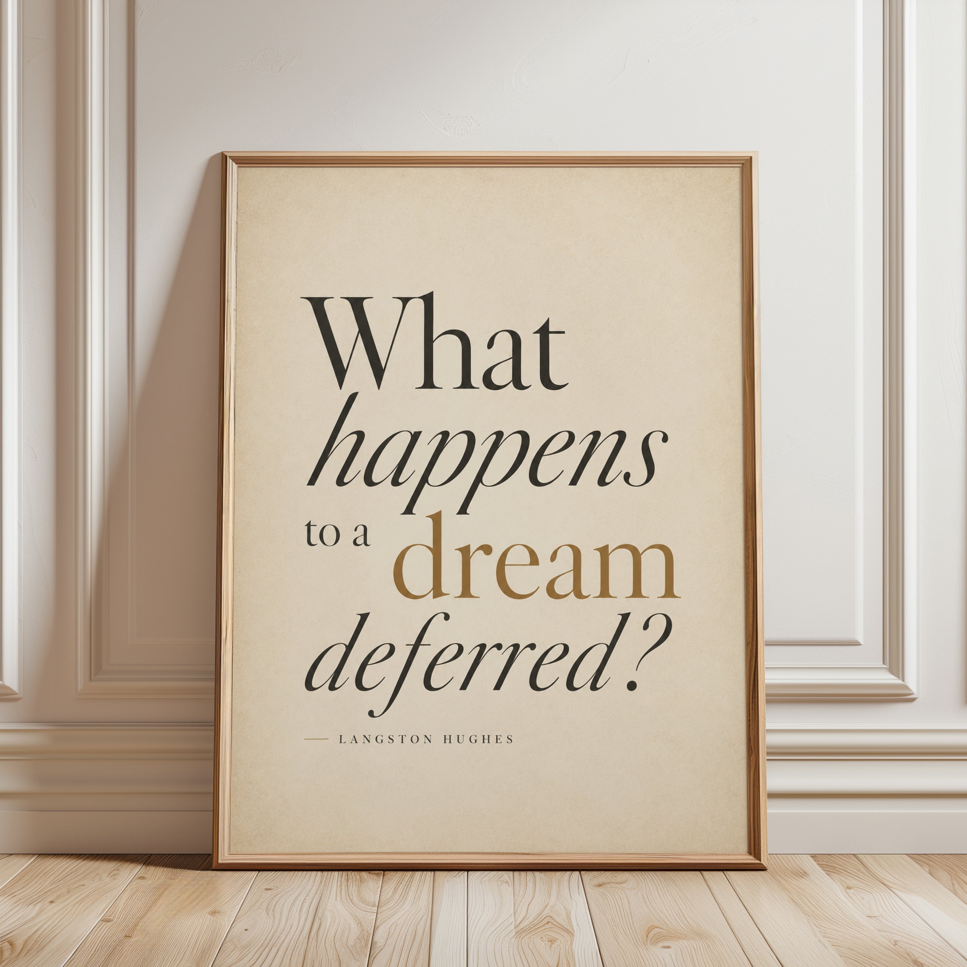 Inspirational Quote Print - framed detail
