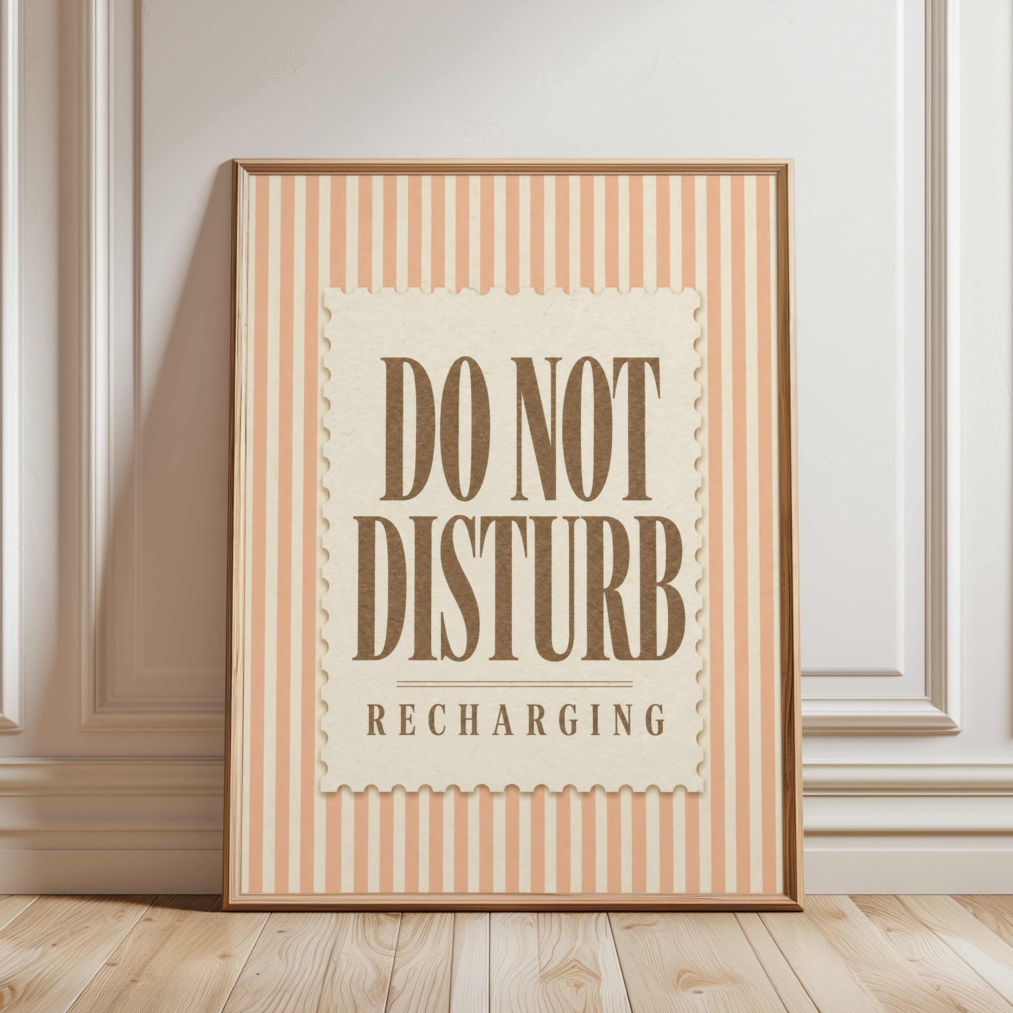 Do Not Disturb Sign – Recharging Wall Art - framed detail