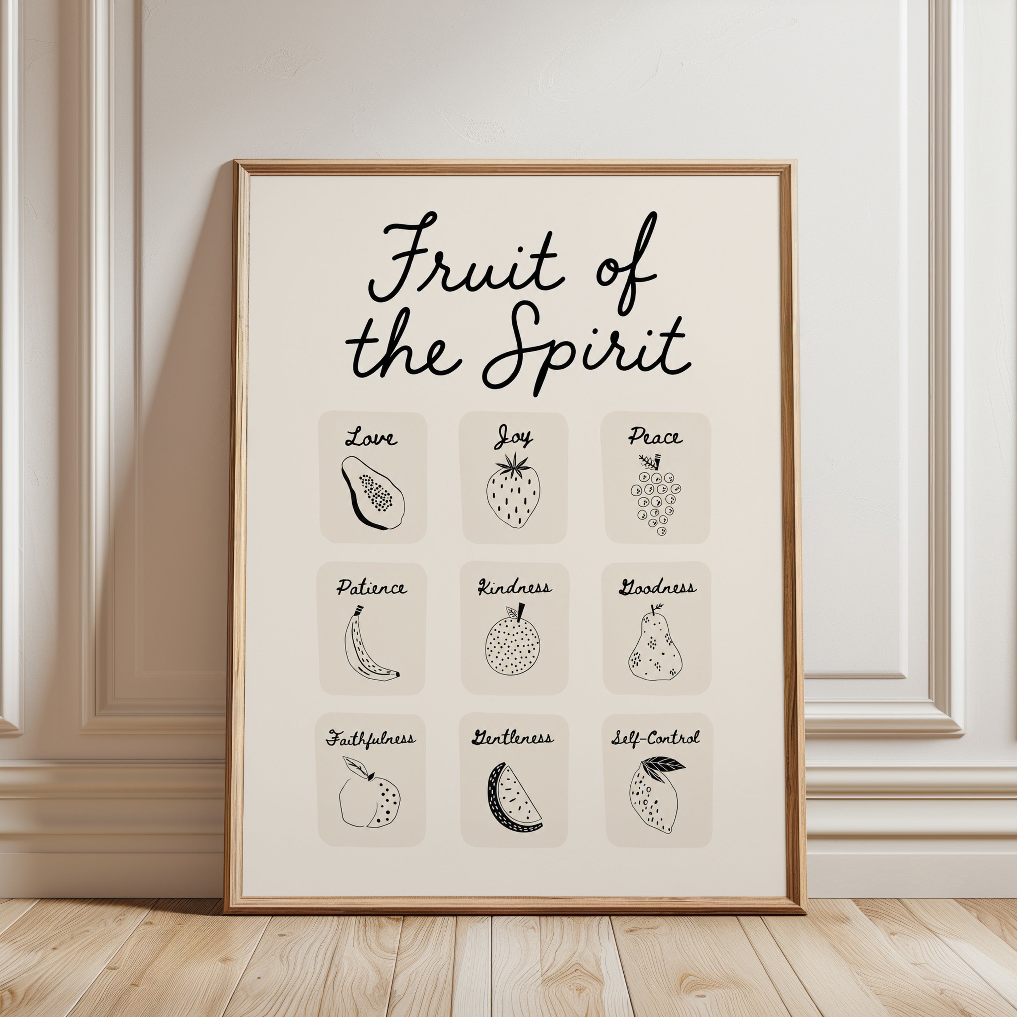 Fruit of the Spirit Print - framed detail