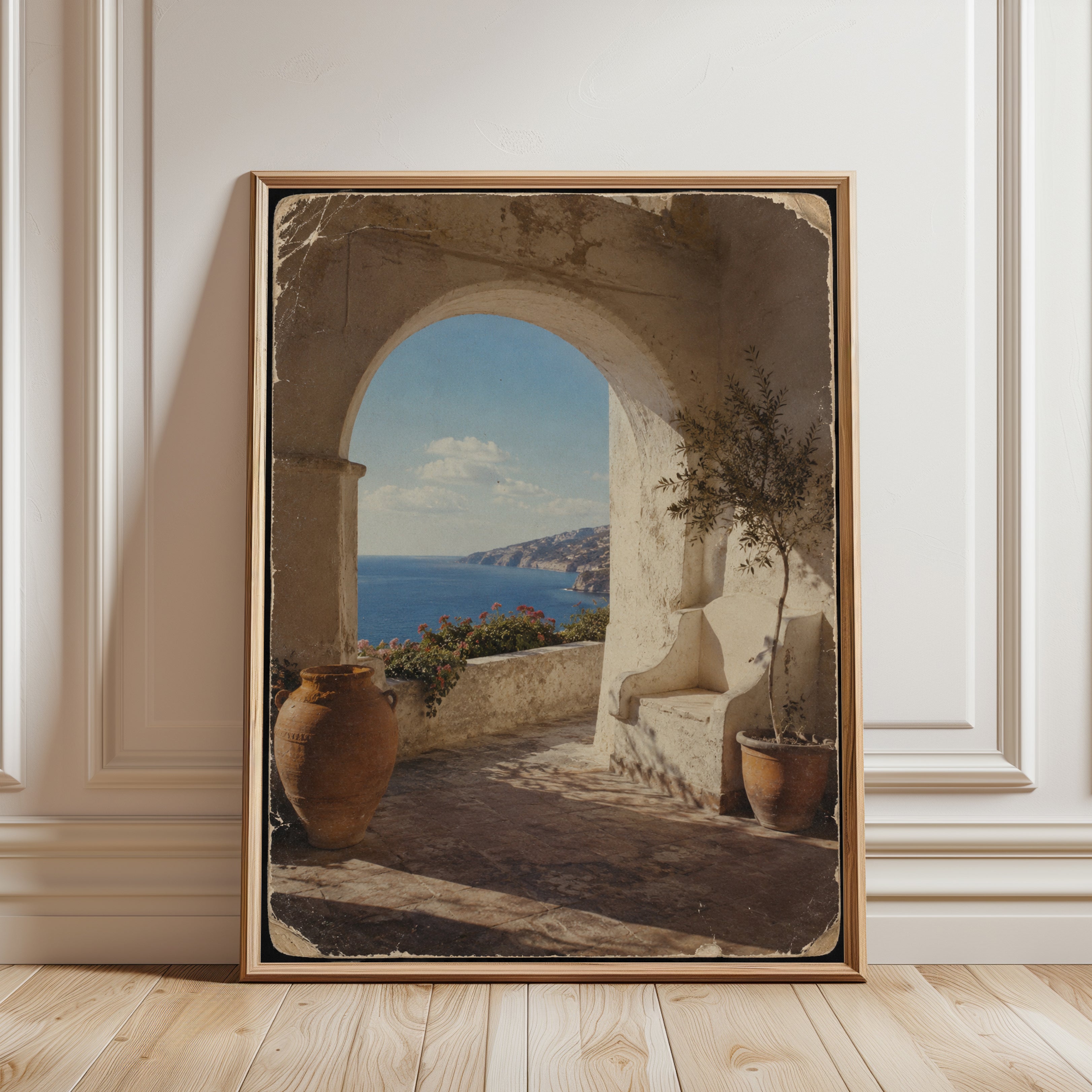 Coastal Archway Wall Art - framed detail