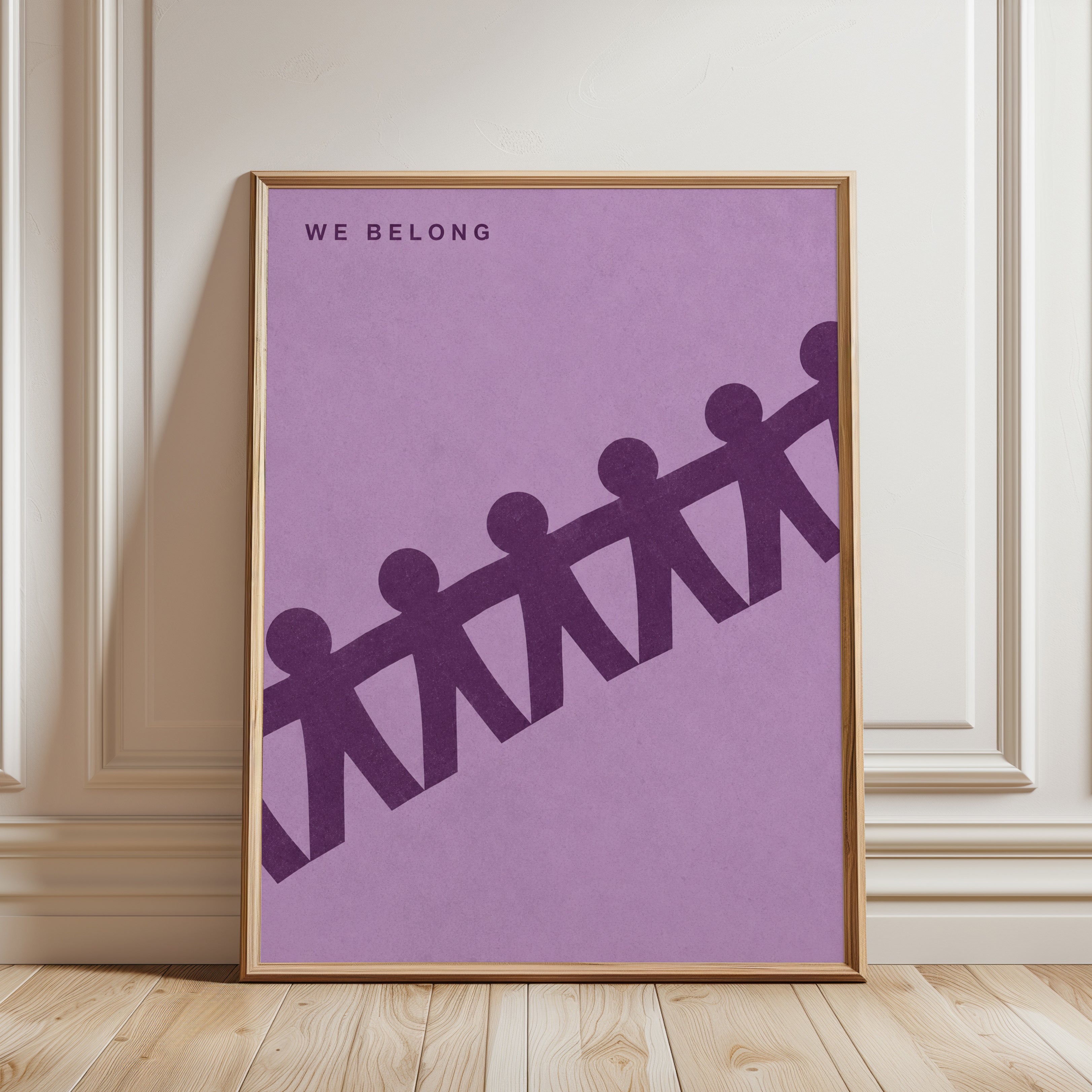 We Belong Wall Art – Inclusivity Print - framed detail