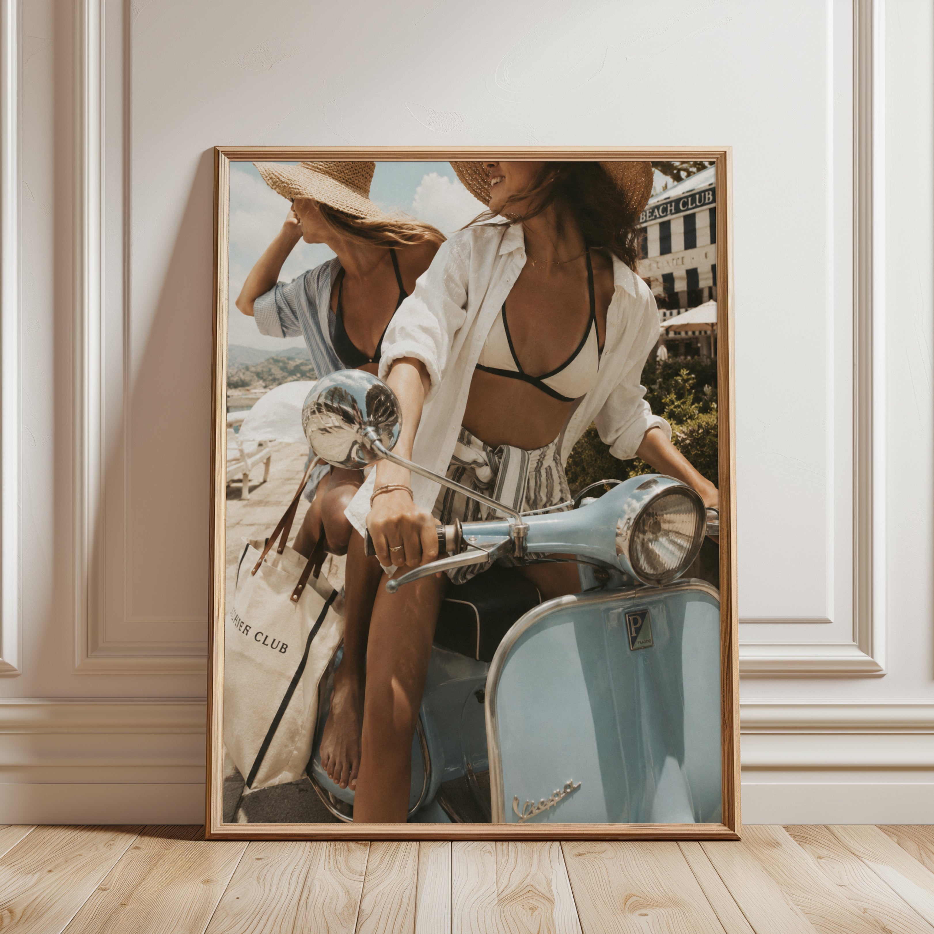 Vespa Print – Italian Summer Wall Art - framed detail