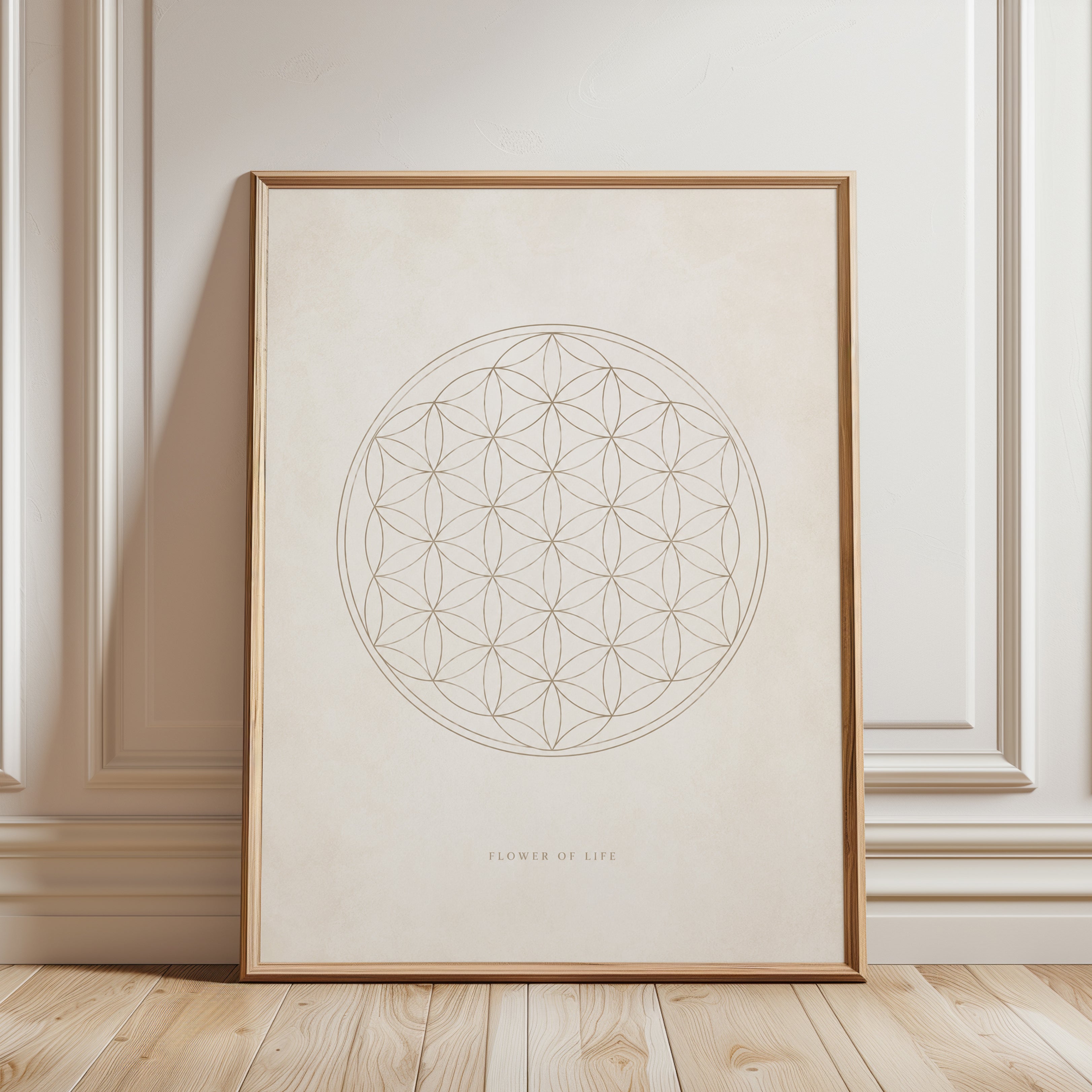 Flower of Life Wall Art - framed detail