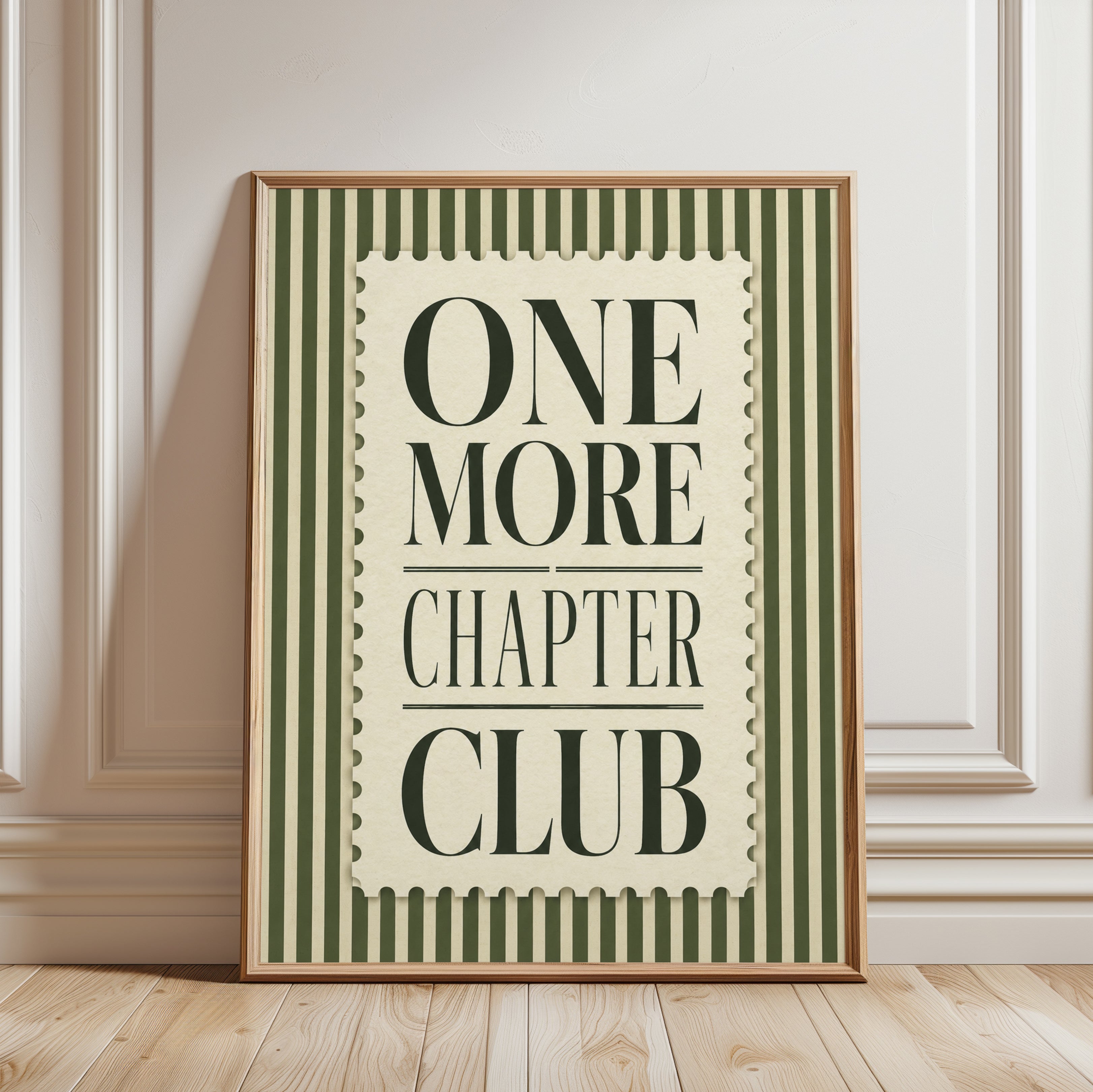 Book Club Wall Art – One More Chapter Print - framed detail
