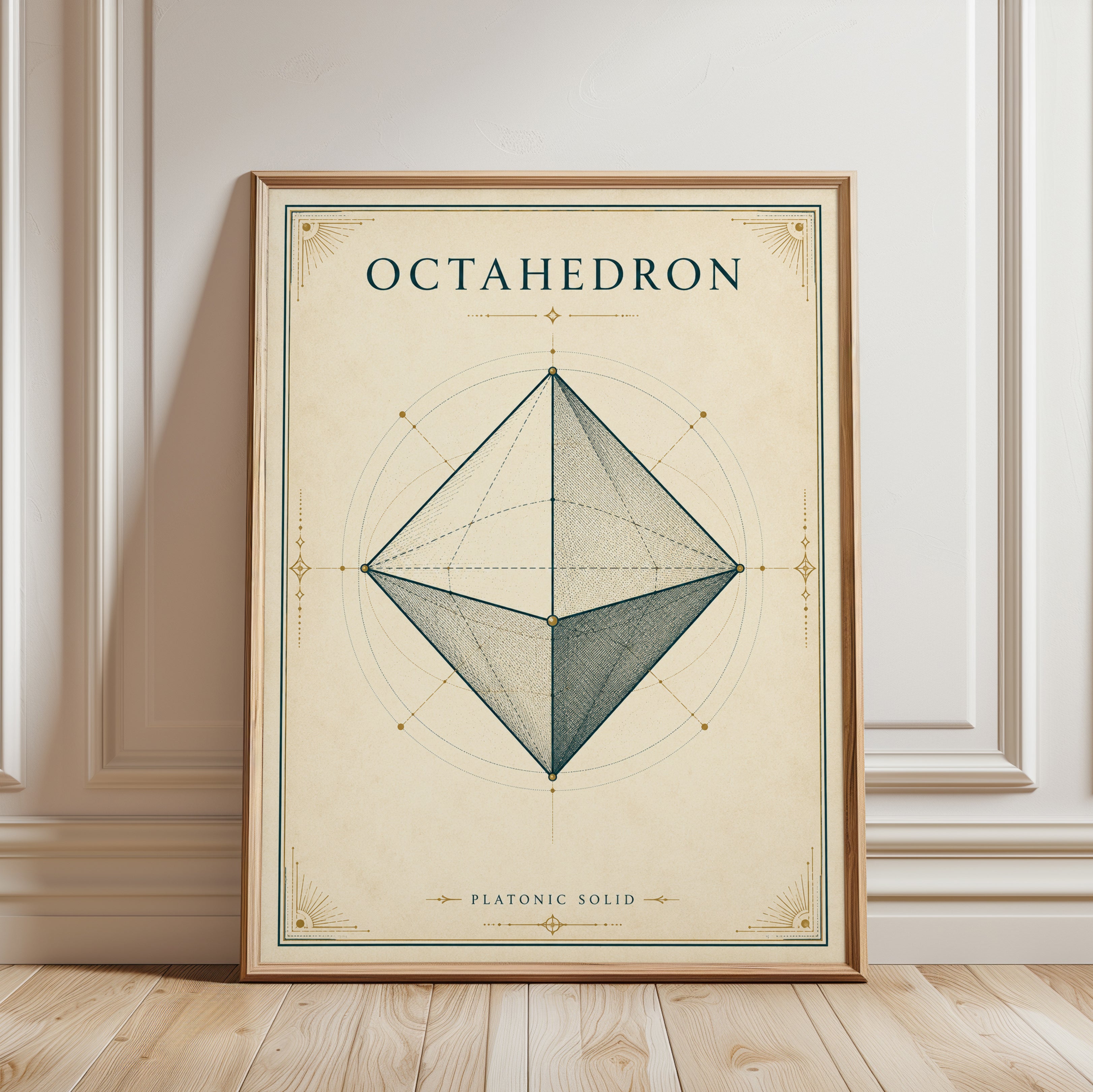 Octahedron Wall Art - framed detail