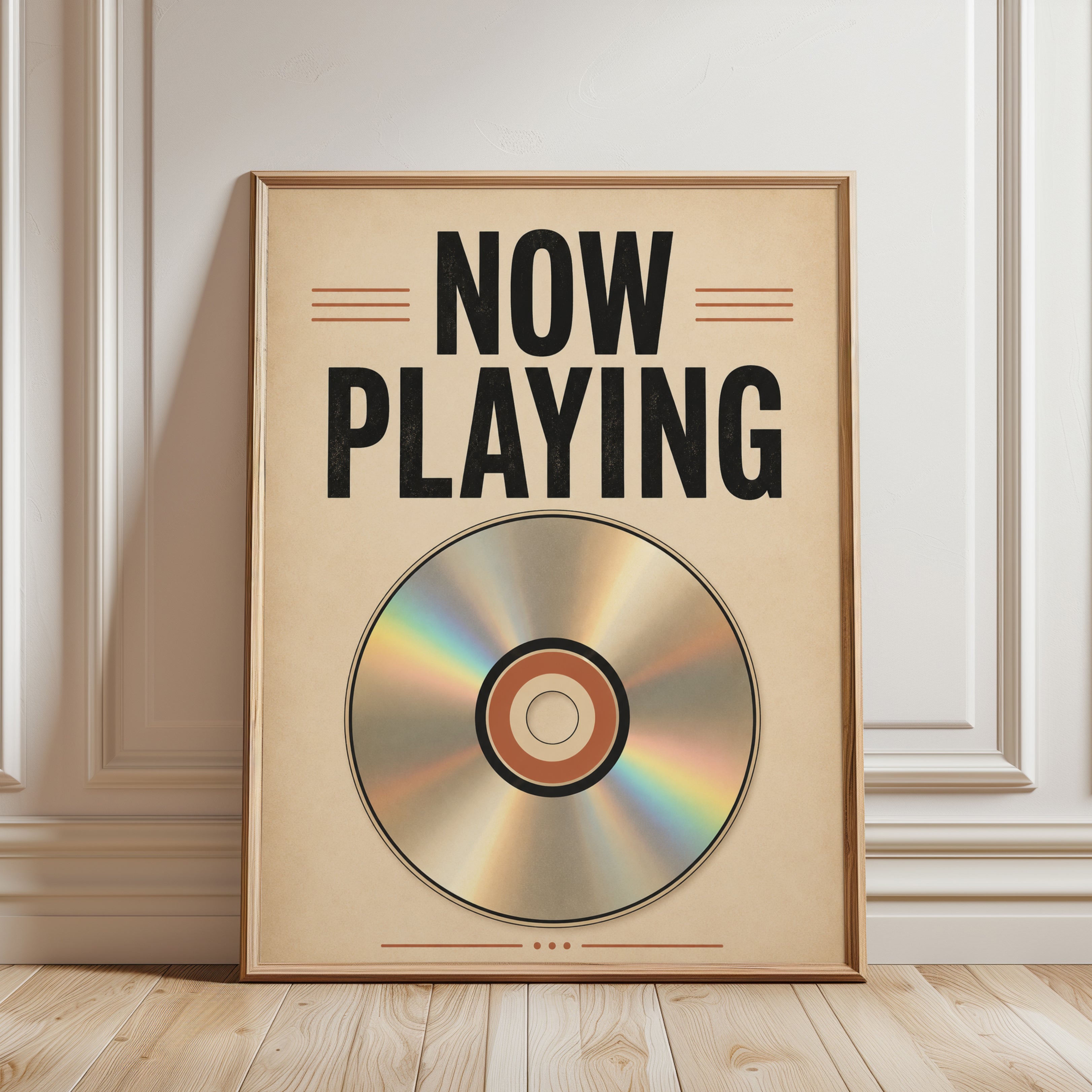 Now Playing Wall Art – Music Room Decor - framed detail