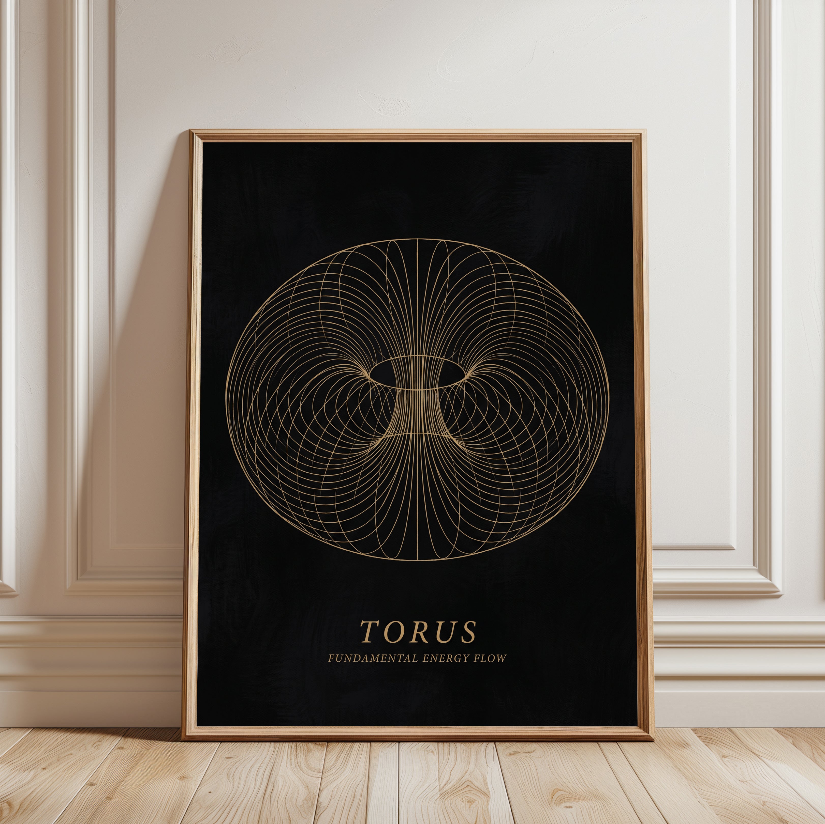 Torus Energy Flow Print - framed detail