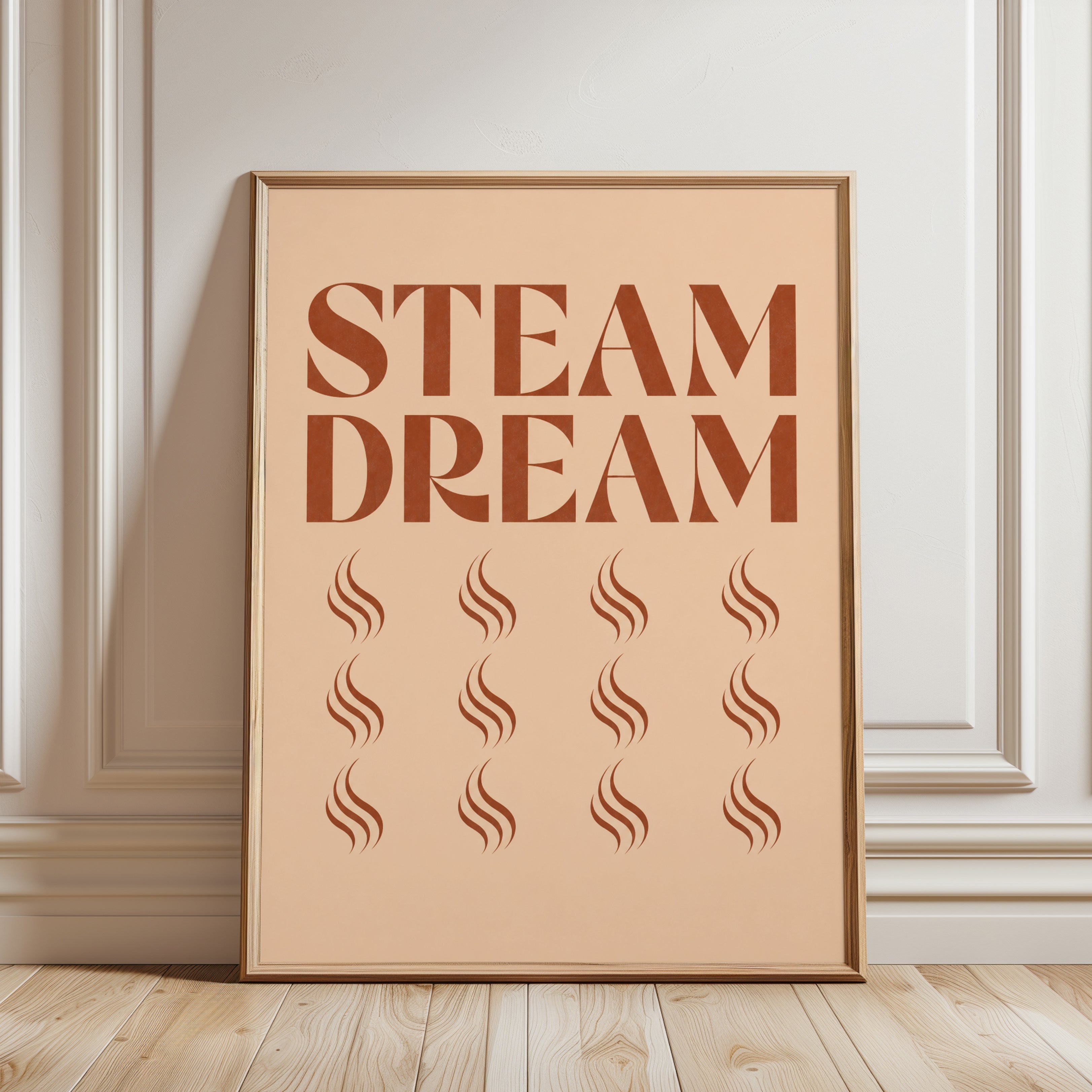 Retro Coffee Print – Vintage Typography - framed detail