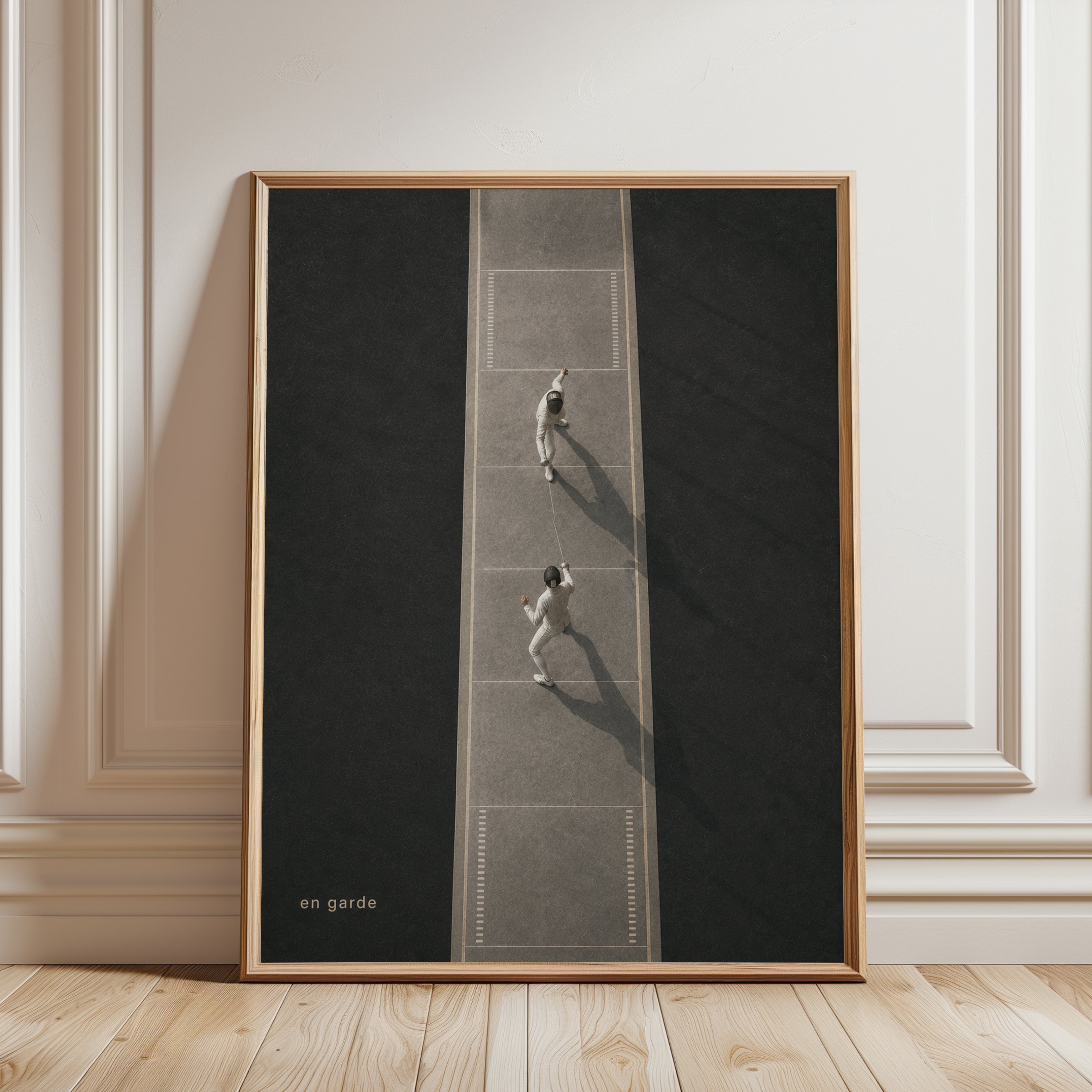 Fencing Wall Art – En Garde Print - framed detail