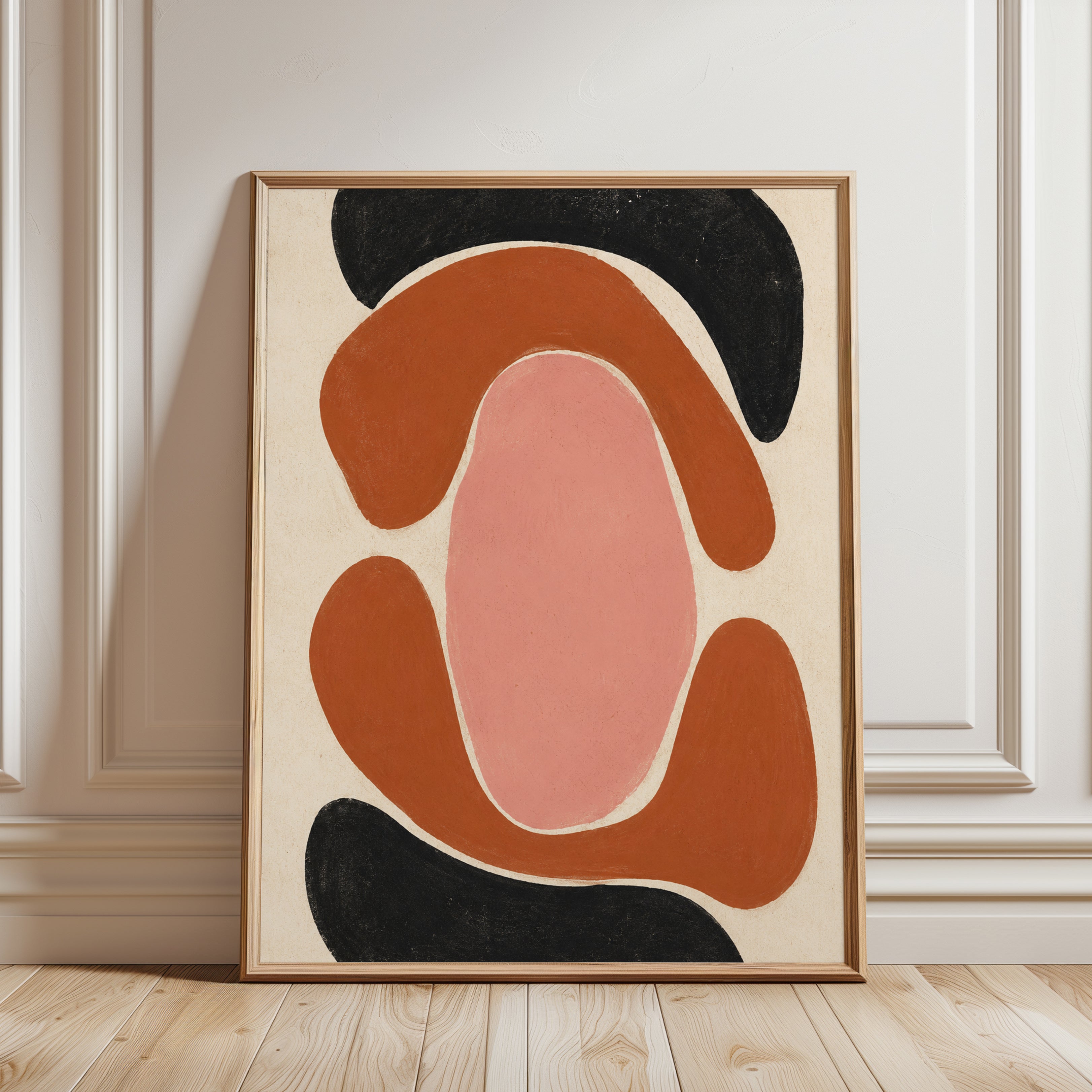 Mid Century Modern Wall Art - framed detail