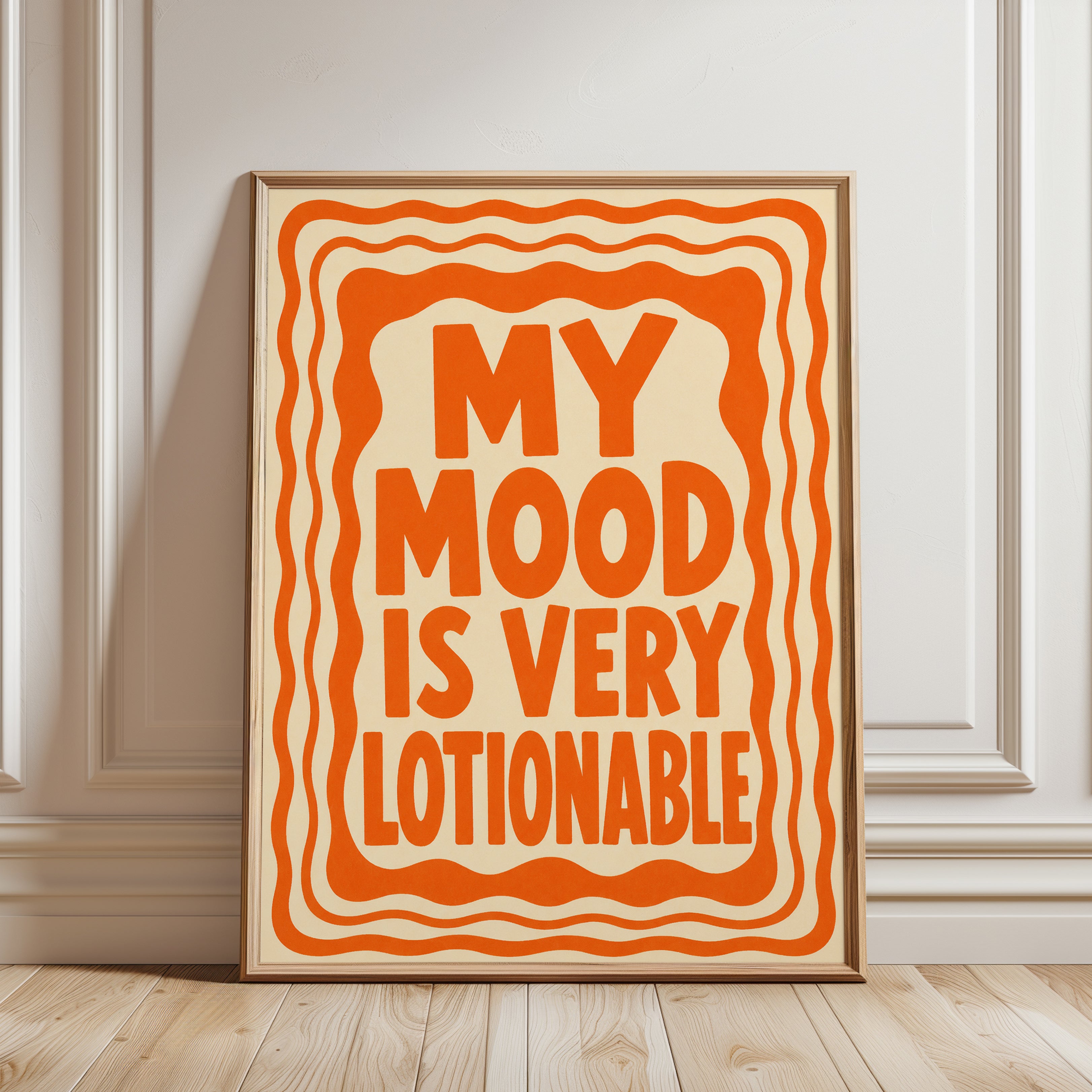 Retro Typography Print - framed detail