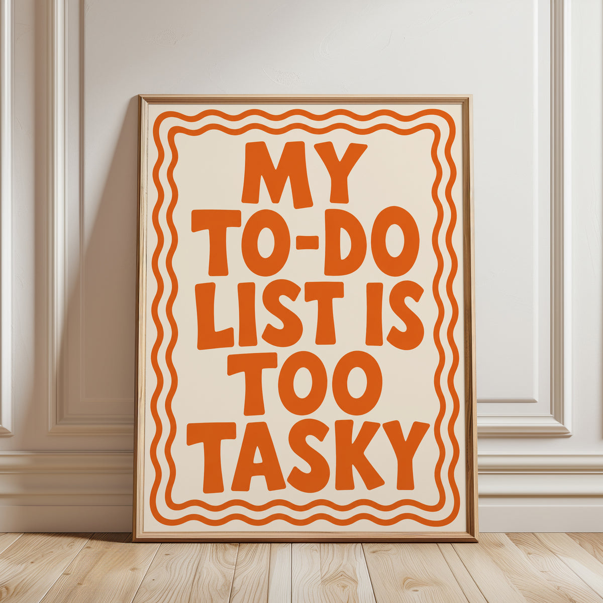 Typography Wall Art: Funny Motivational Quote - framed detail