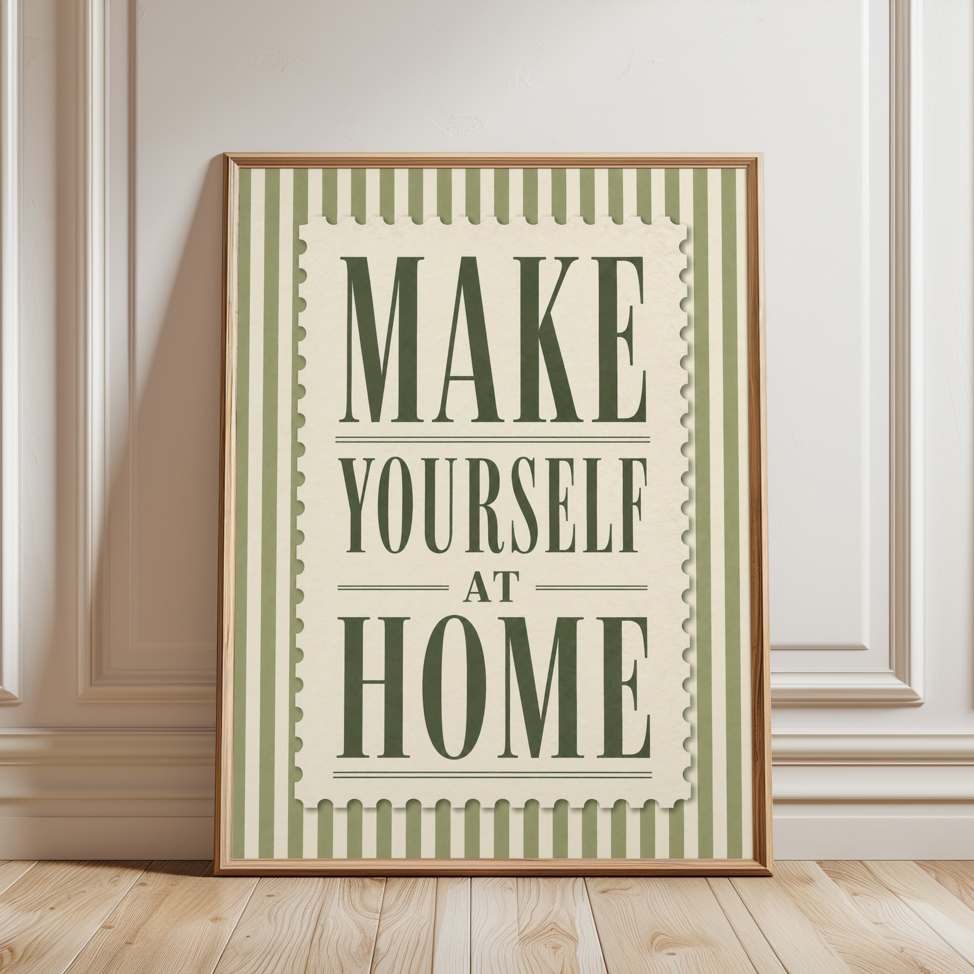 Make Yourself at Home Print - framed detail