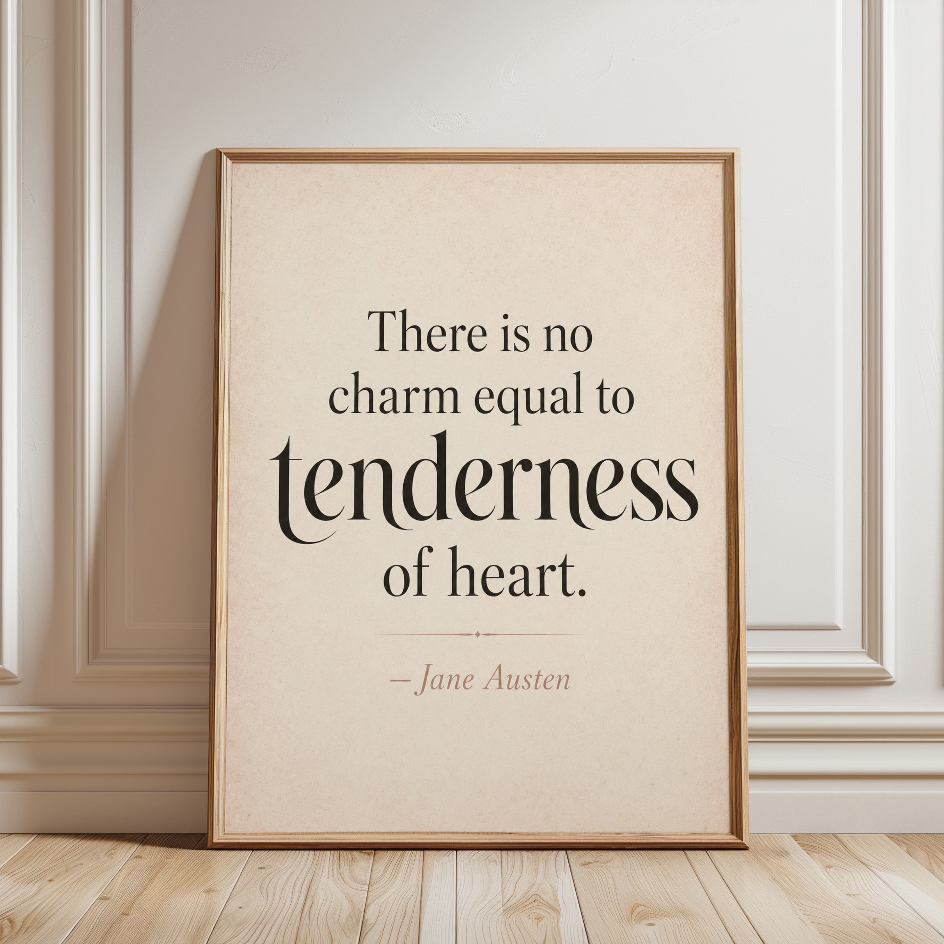 Literary Quote Print - framed detail