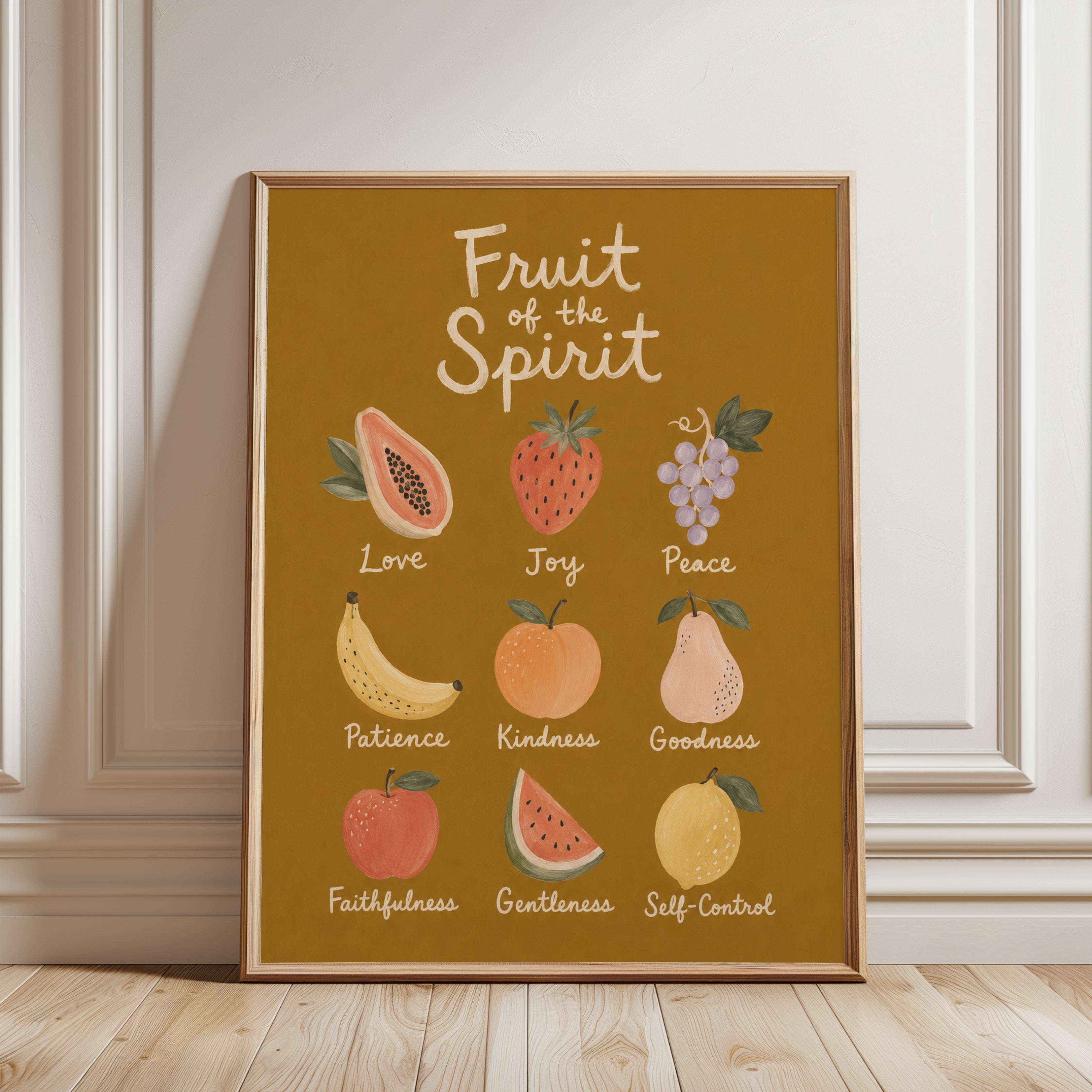 Fruit of the Spirit Print - framed detail