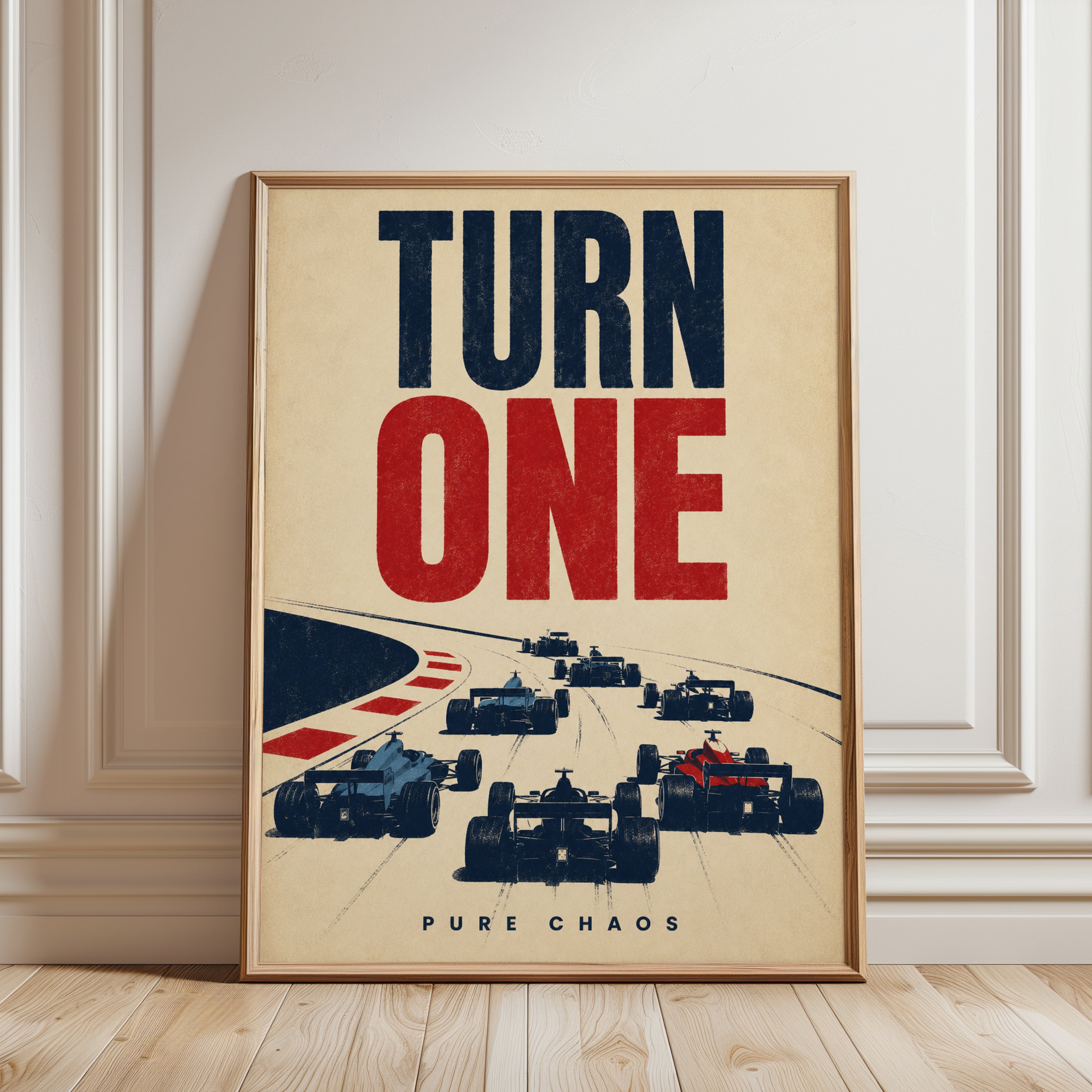 Racing Wall Art – Vintage Sports Poster - framed detail