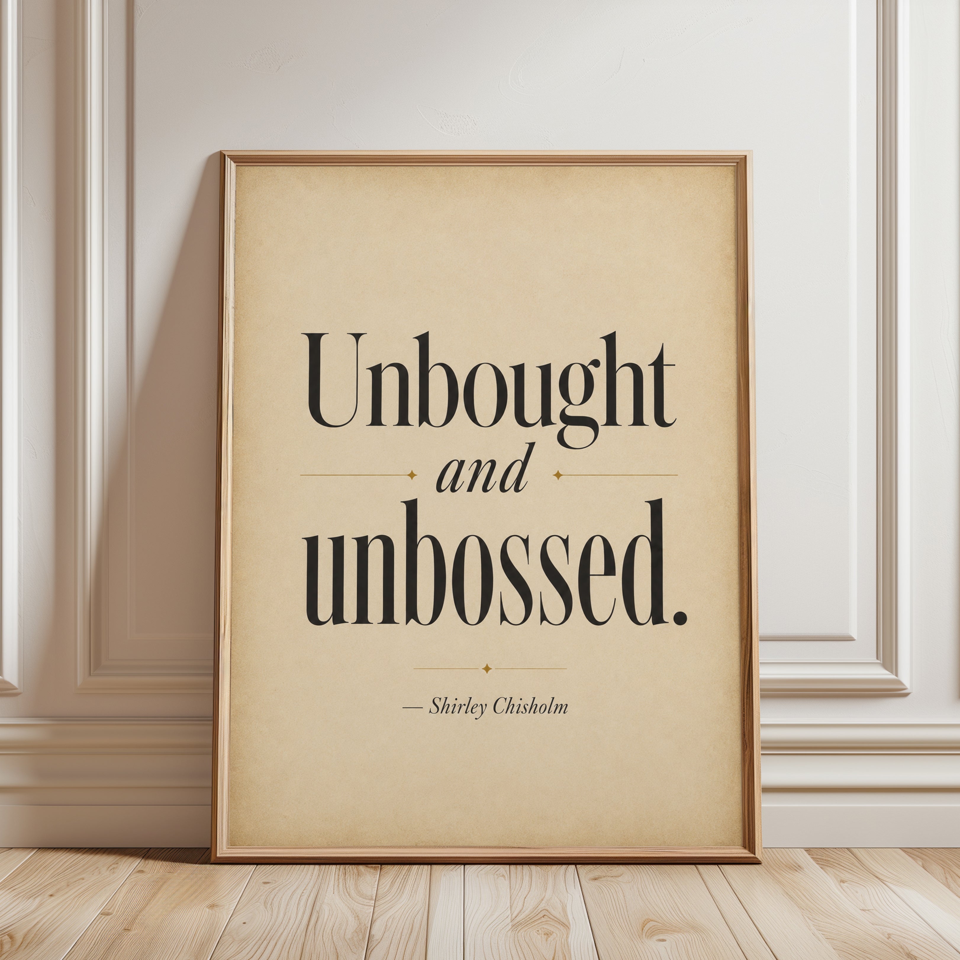 Empowerment Quote Print – Feminist Wall Art - framed detail