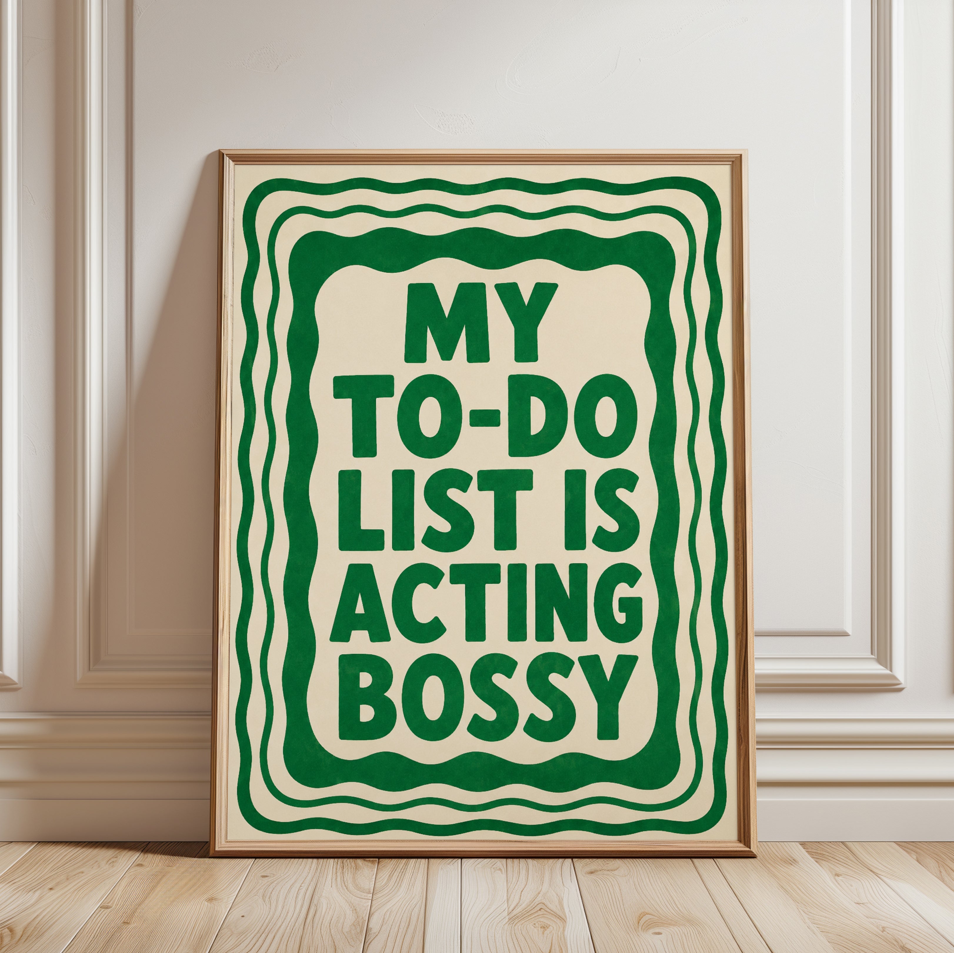 Motivational Typography Print - framed detail