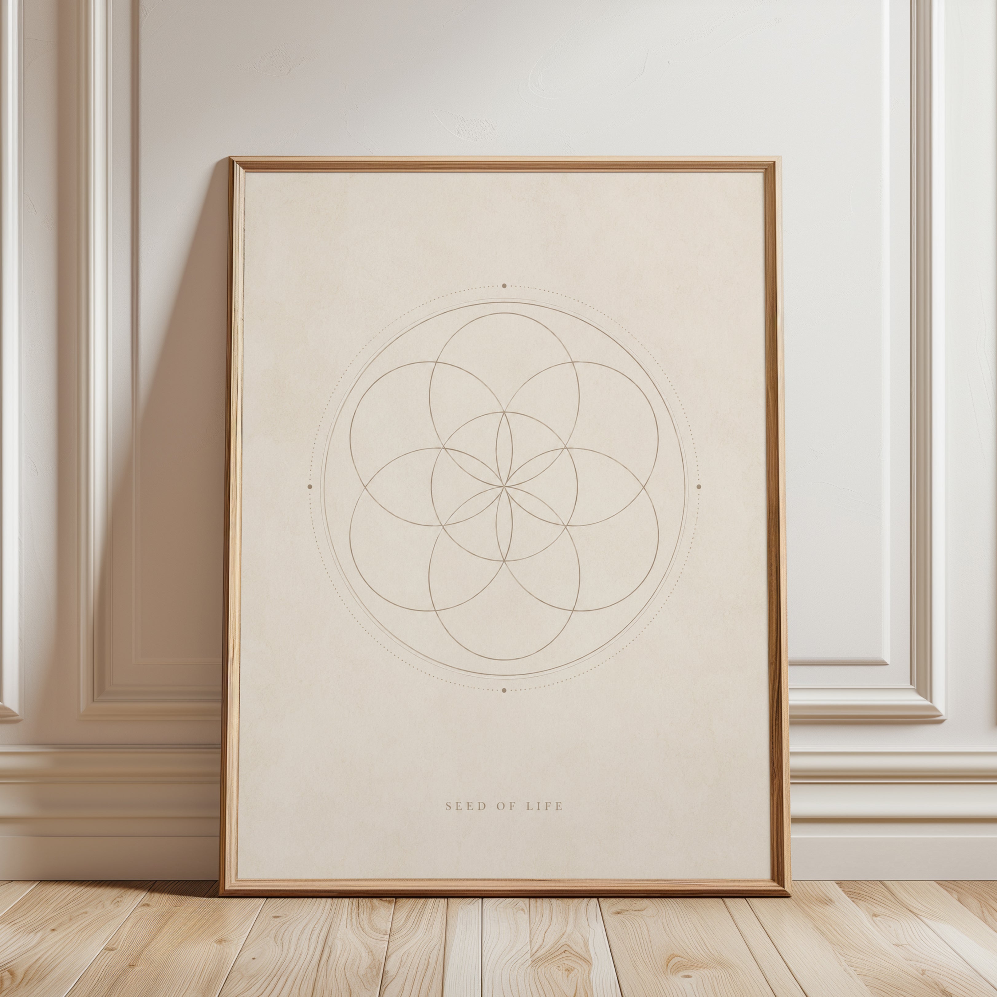 Seed of Life Wall Art - framed detail