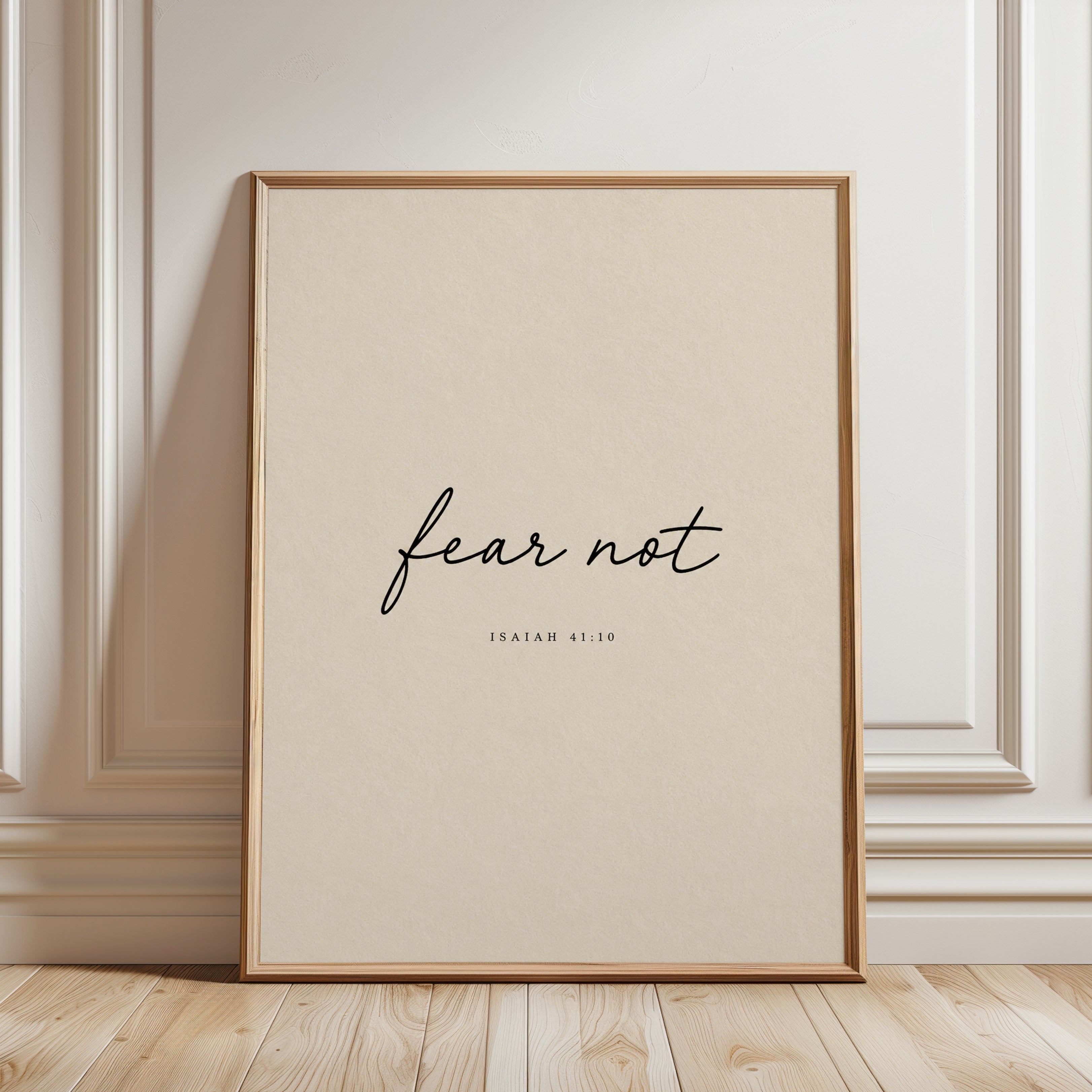 Fear Not Scripture Print - framed detail