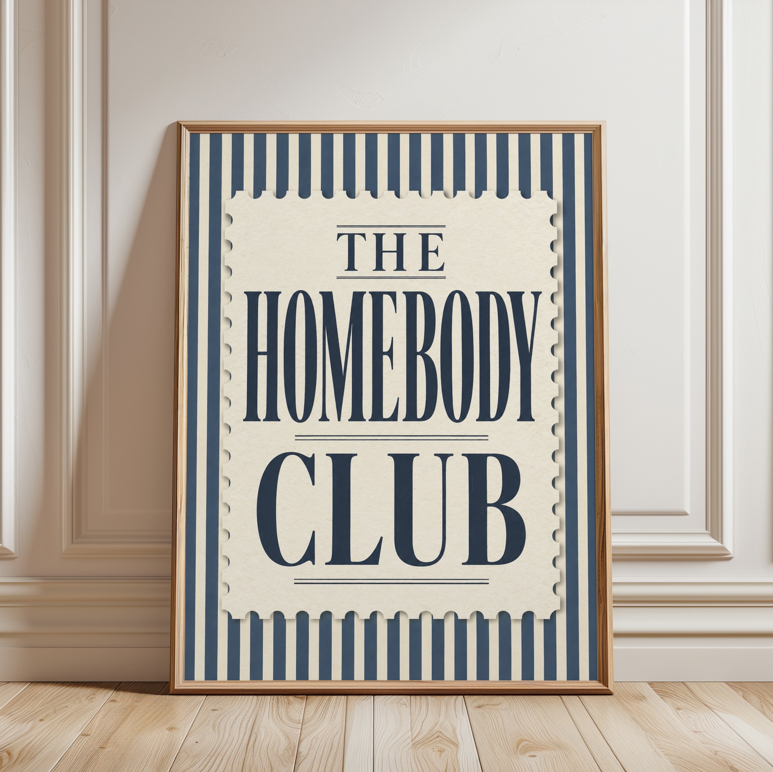 Retro Typography Poster – The Homebody Club Print - framed detail