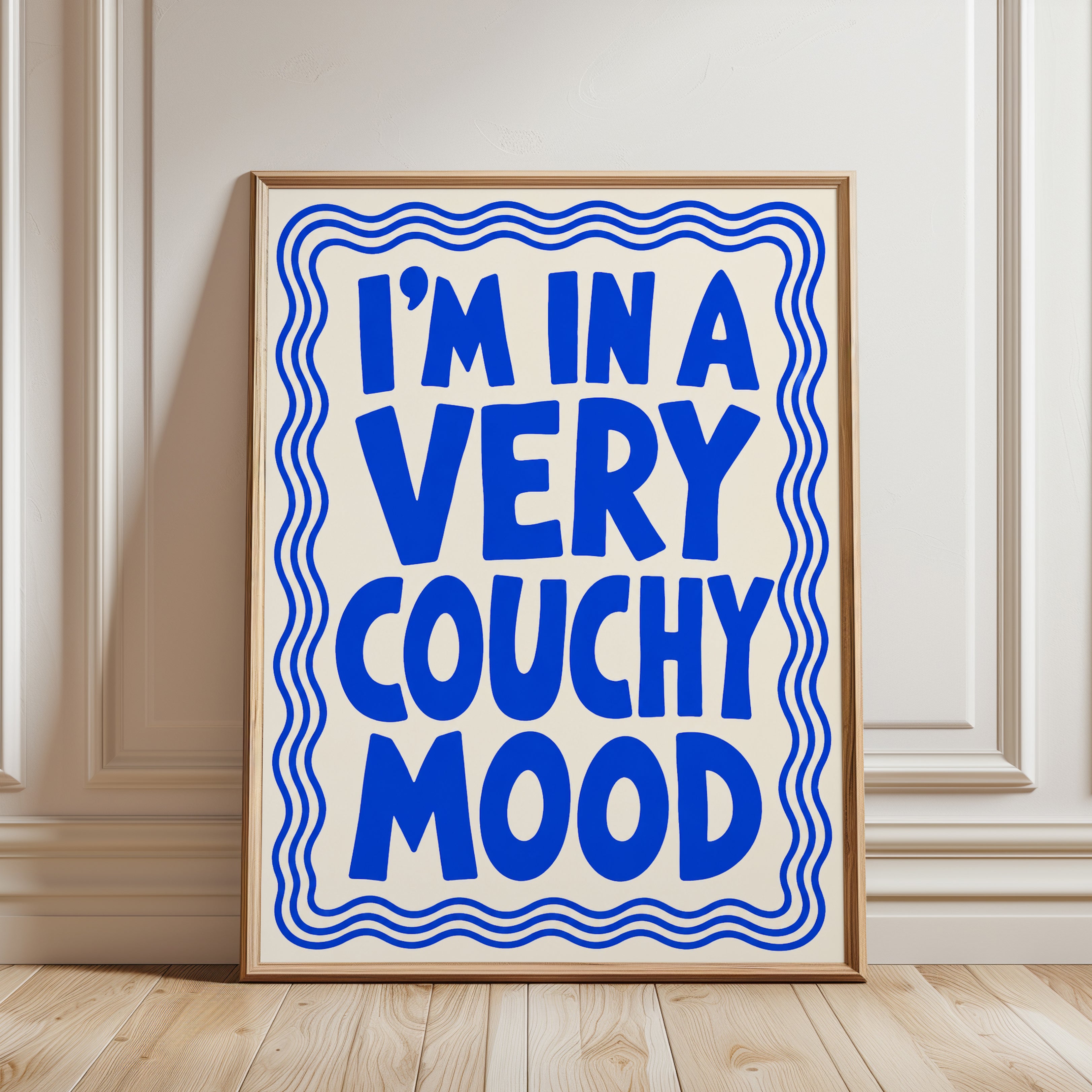 Funny Quote Wall Art – Typography Print - framed detail