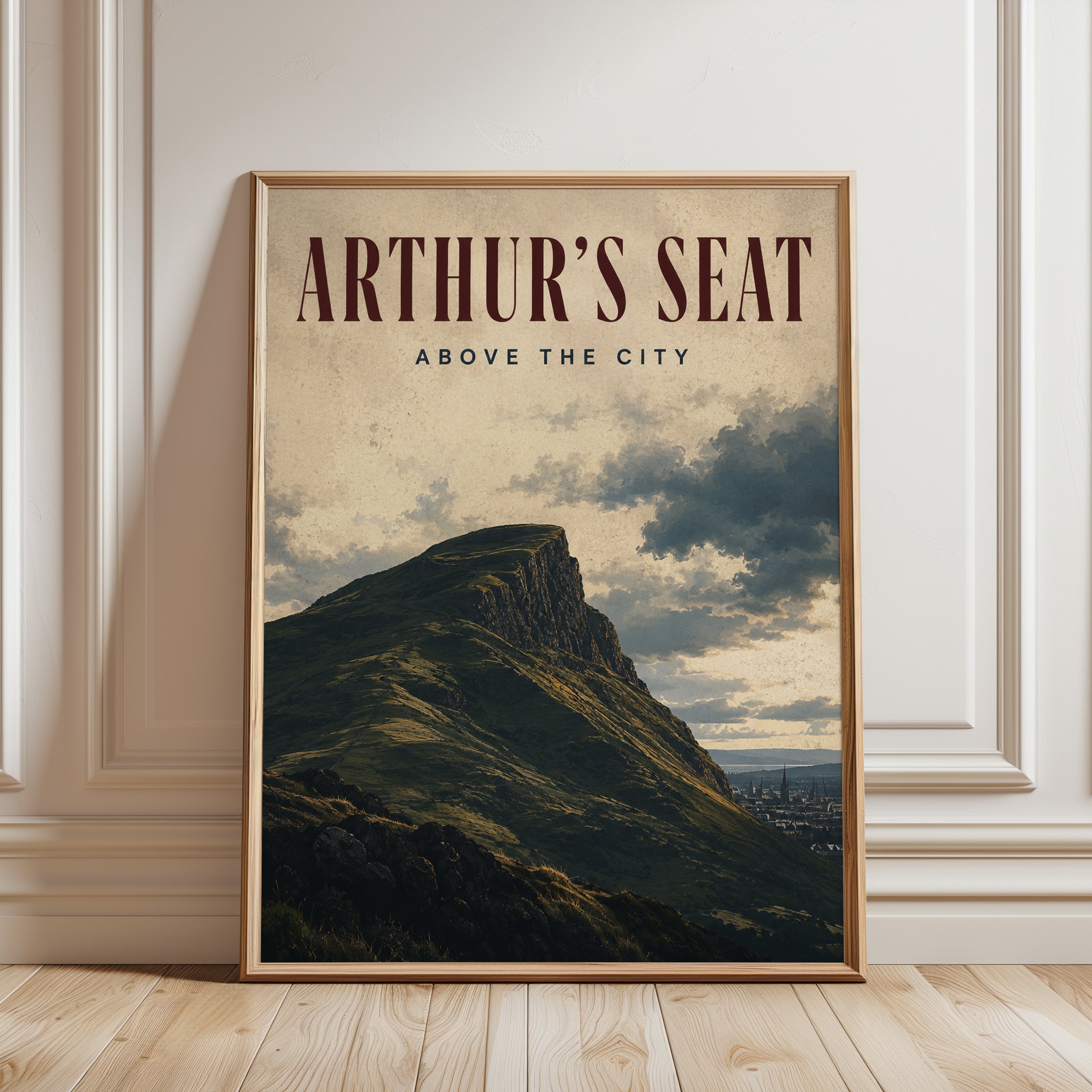 Edinburgh Wall Art – Scottish Highlands Print - framed detail